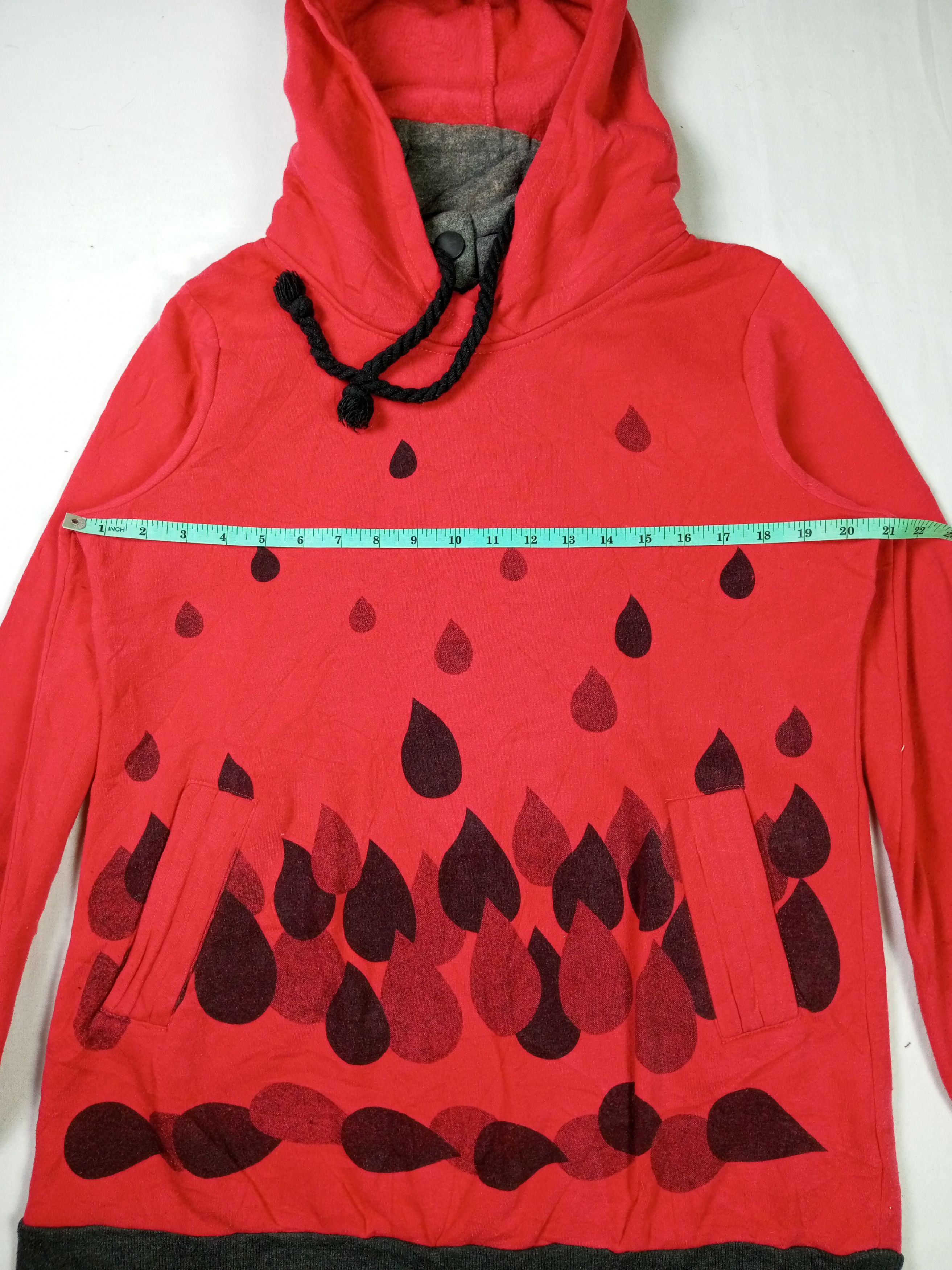 Hysteric Glamour × Japanese Brand Faded Japanese Brand Red Hoodie Turtle Neck Size US L / EU 52-54 / 3 - 10 Thumbnail