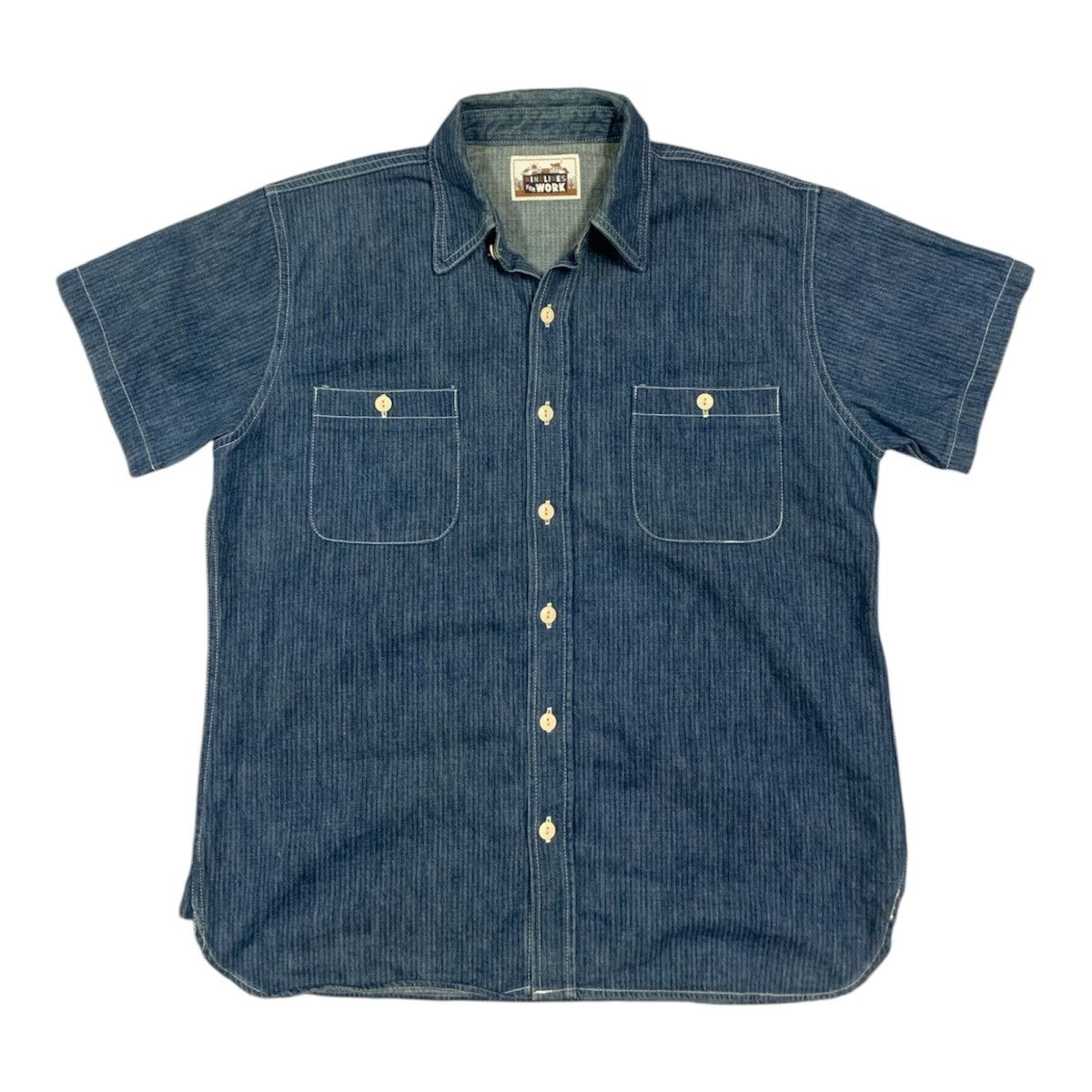 Nine Lives Nine Lives Herringbone Twill Japanese Denim Work Shirt Size US L / EU 52-54 / 3 - 1 Thumbnail