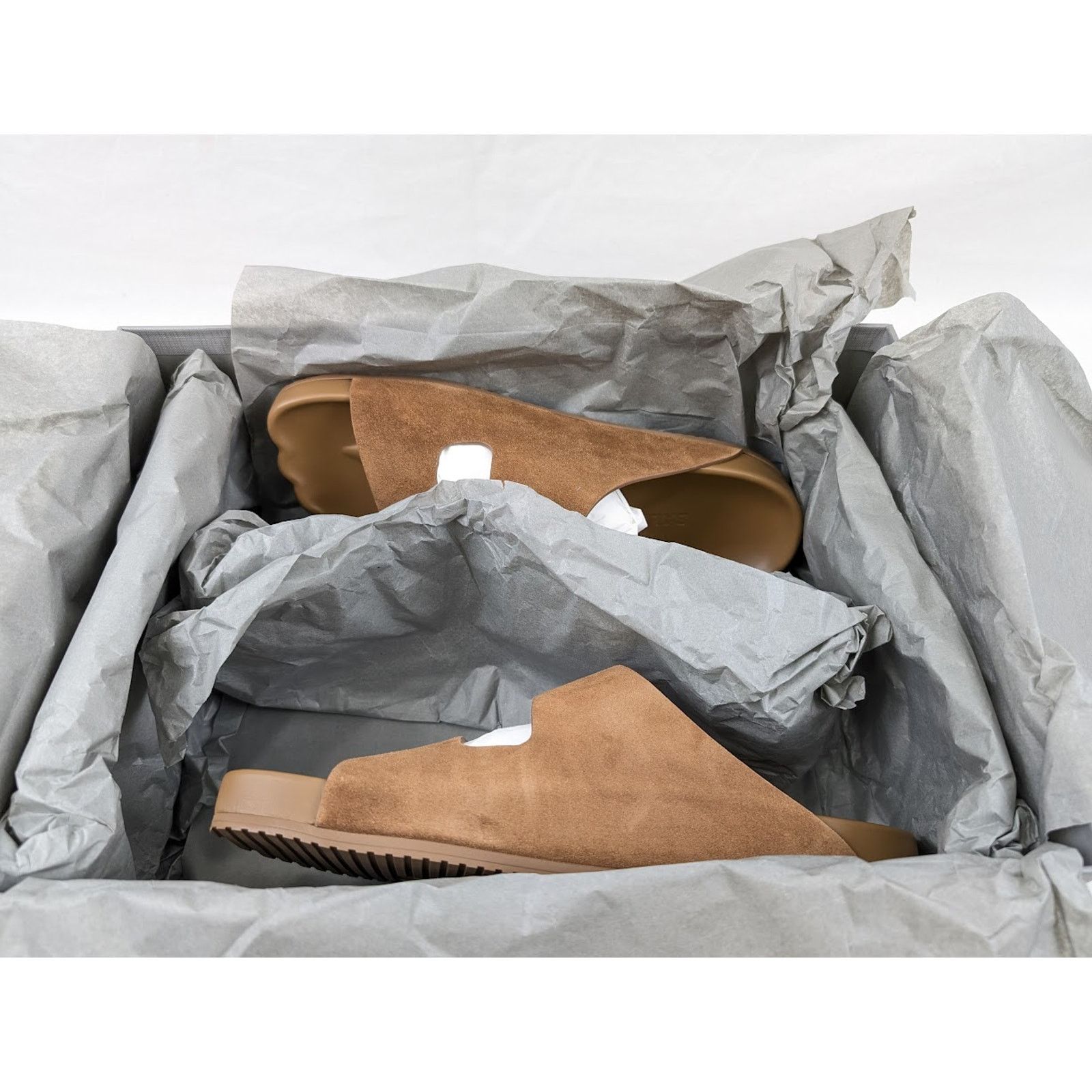Balenciaga o1rshd1 Q:2 / Suede Sunday Sandals in Brown Size US 12 / EU 45 - 20 Thumbnail