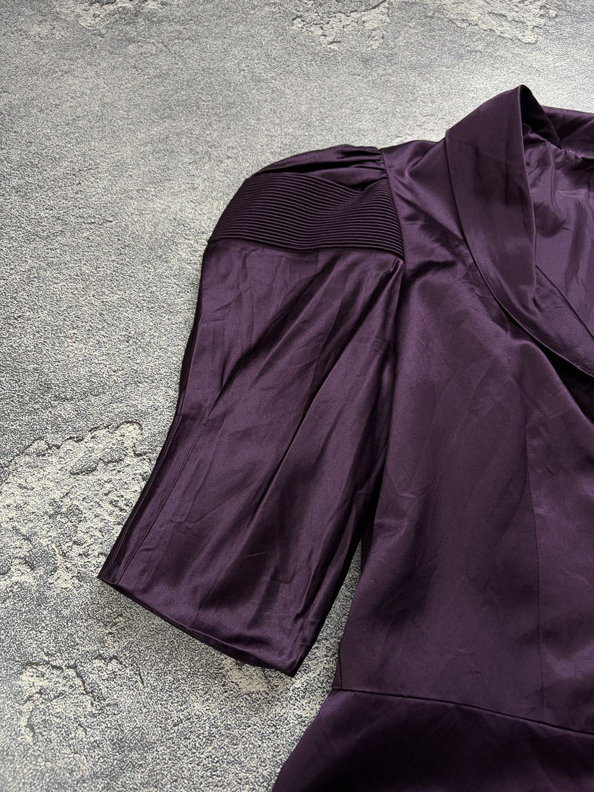 Ralph Lauren Ralph Lauren Purple Silk Blend Puff Sleeve Peplum Blouse 12 Size L / US 10 / IT 46 - 6 Thumbnail