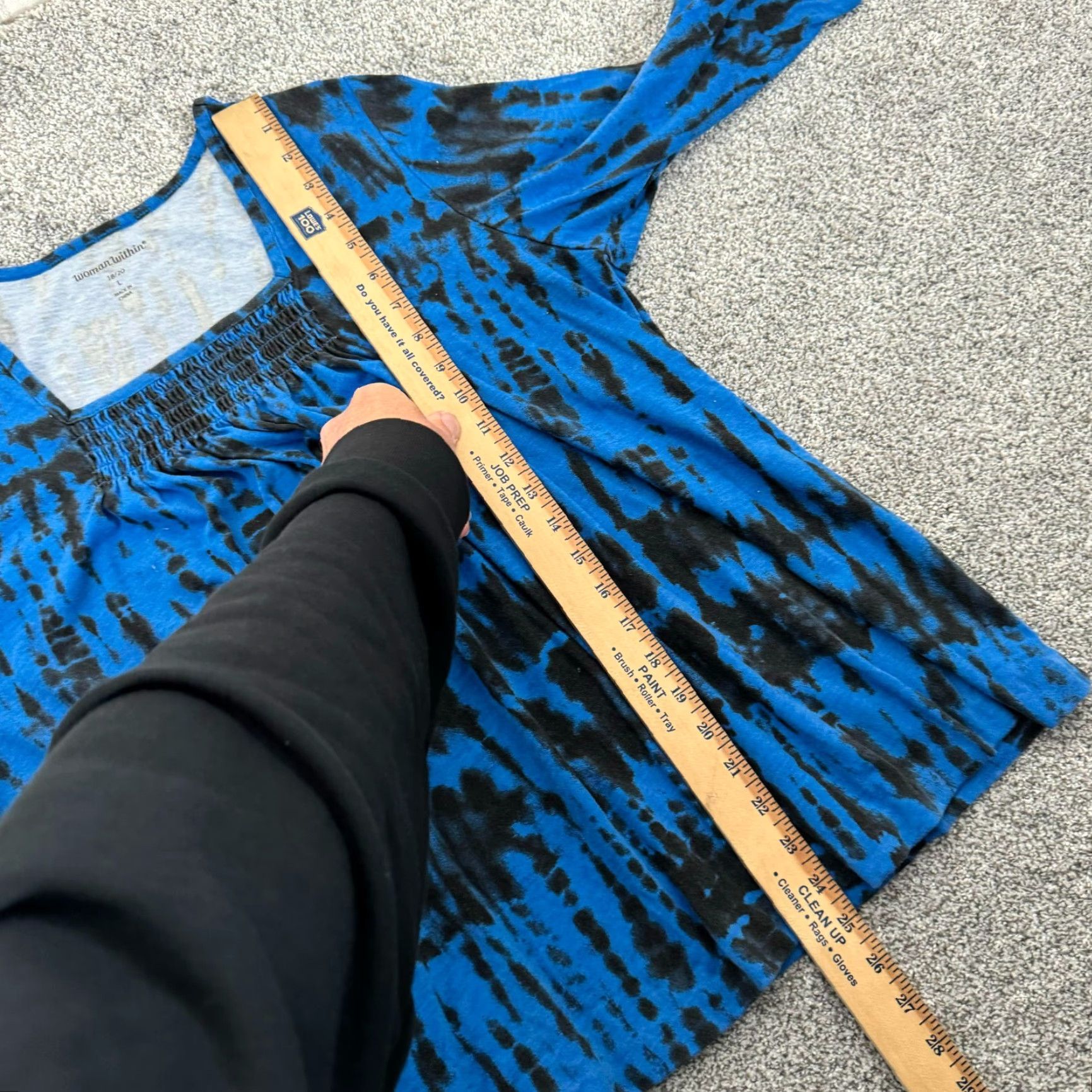 Vintage Woman Within Top Plus Sz 18/20 Tie Dye Boho Hippie 3/4 Sleeves Blouse Tunic Grunge Dark Blue Women Womens Womens? Size XXL / US 16-18 / IT 52-54 - 6 Thumbnail