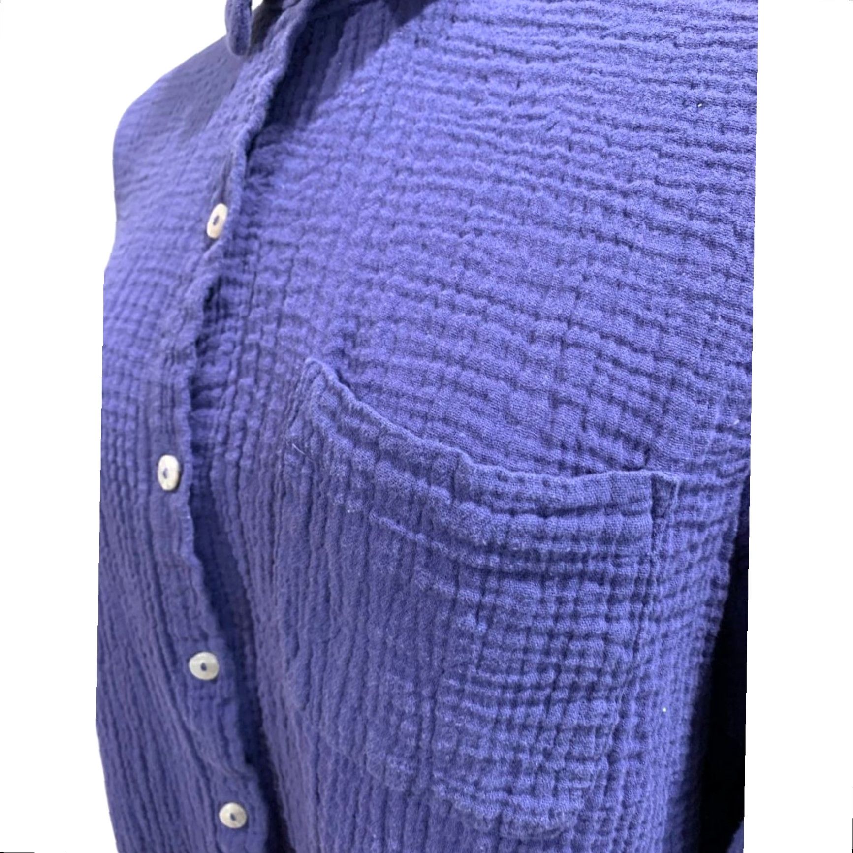 Jessica Simpson Jessica Simpson Button Up Shirt Purple Textured XL Womens Size XL / US 12-14 / IT 48-50 - 4 Thumbnail