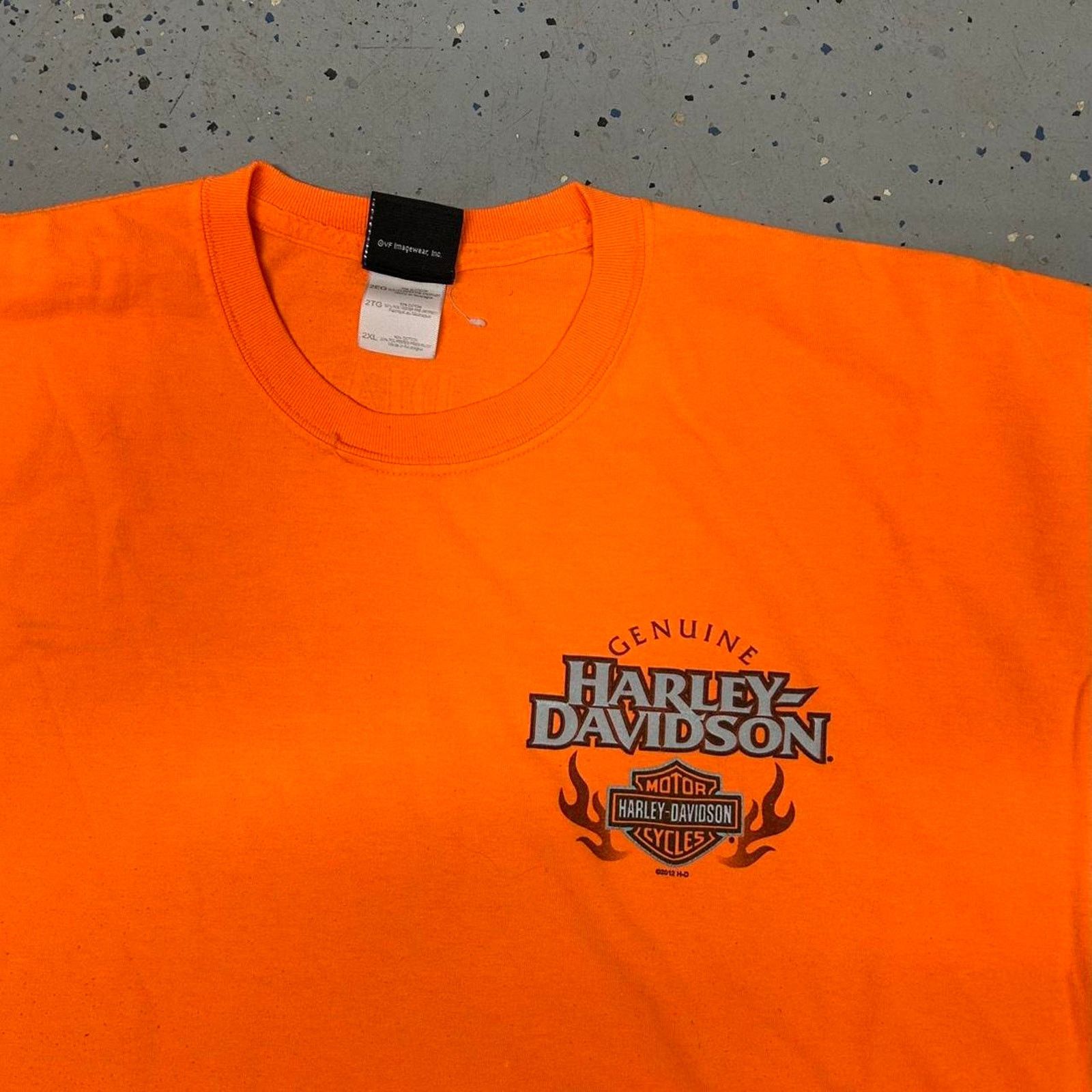 Harley Davidson Y2K Orange Harley Davidson t-shirt Size US XXL / EU 58 / 5 - 4 Thumbnail