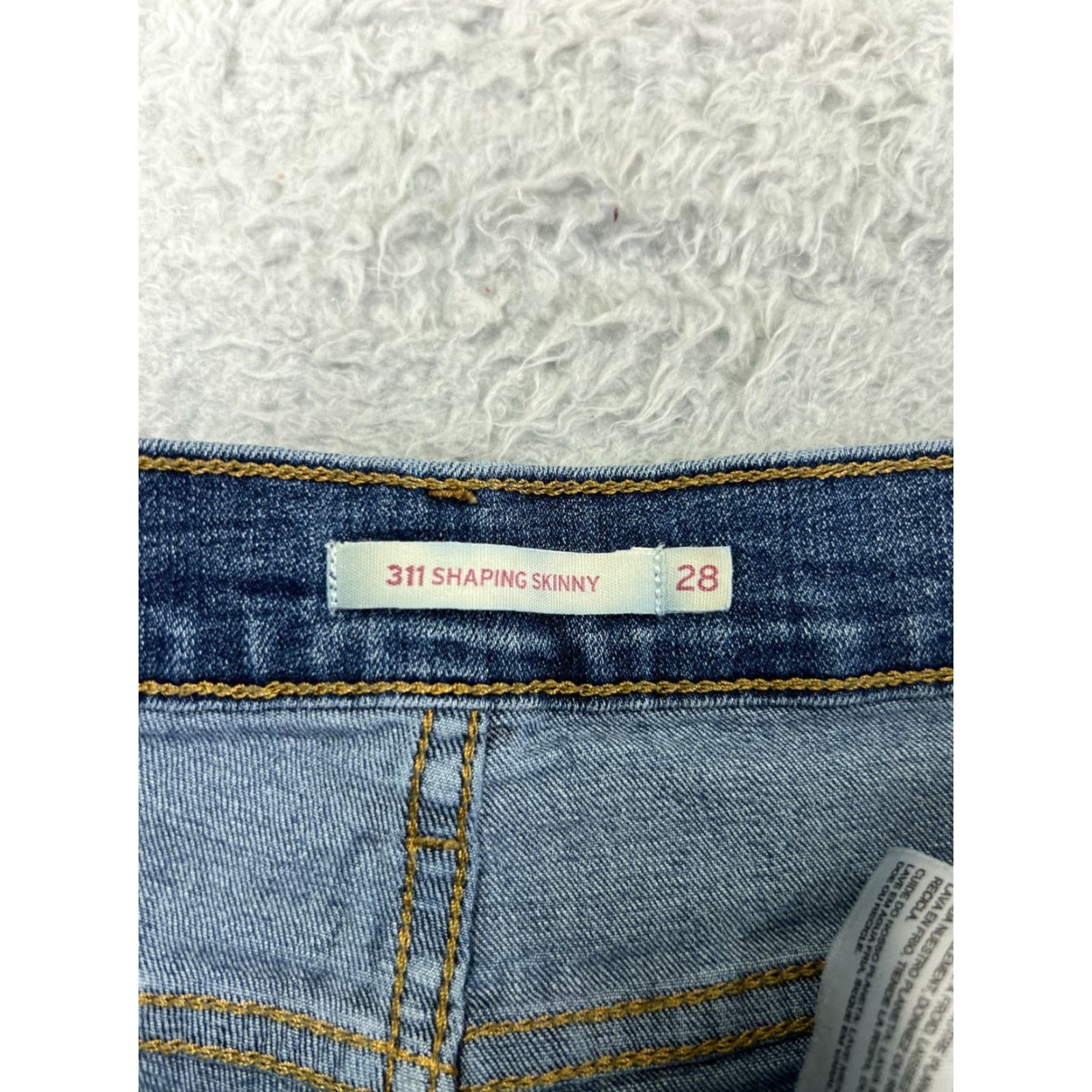 Levi's Levi's Women's Skinny Jeans 28 Blue Denim Shaping 27x27 Retro Mid Rise Cotton Blend Size 28" / US 6 / IT 42 - 6 Thumbnail