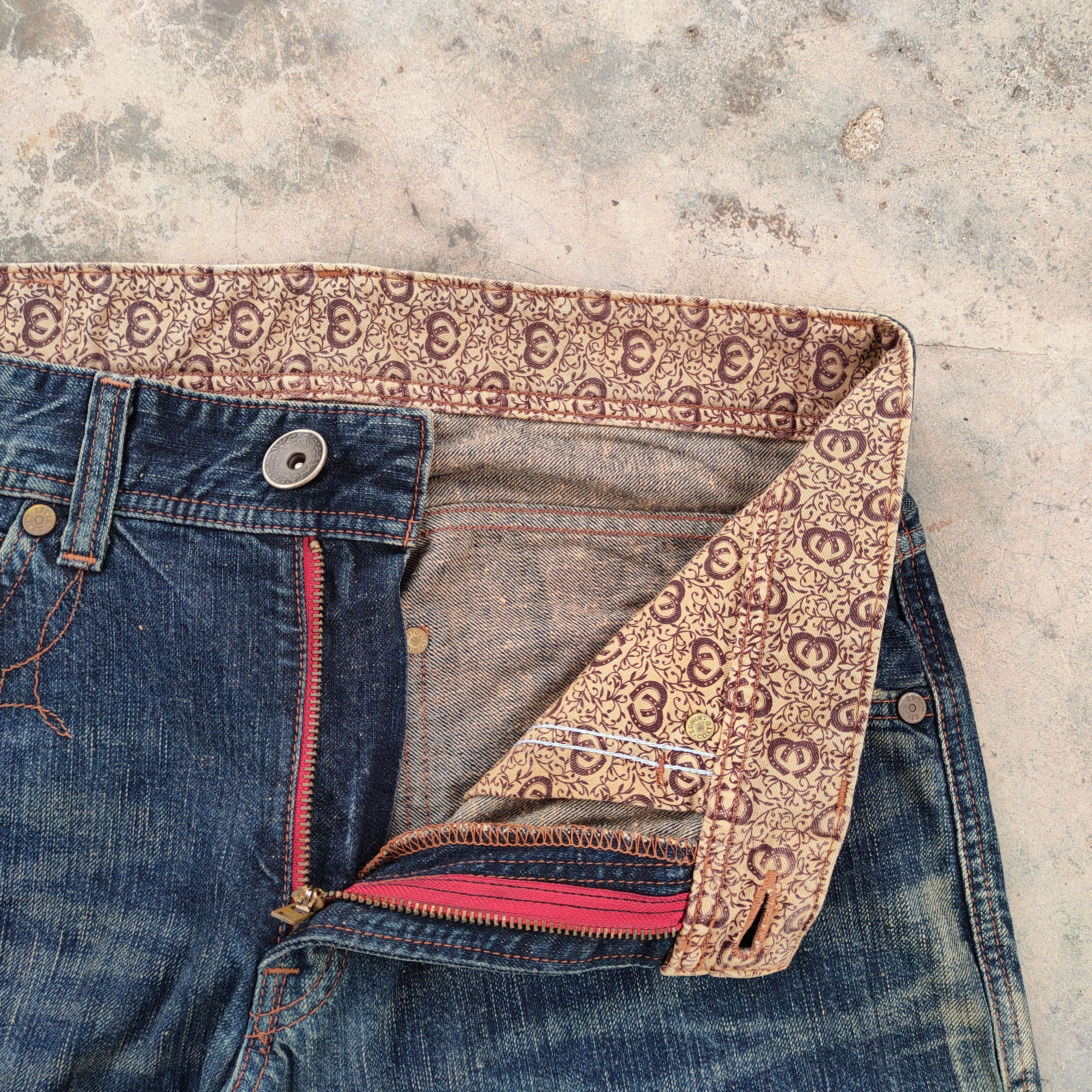 Edwin VINTAGE EDWIN BLUE TRIP RUSTY FADED RIPPED JEAN DENIM PANTS Size US 36 / EU 52 - 8 Thumbnail