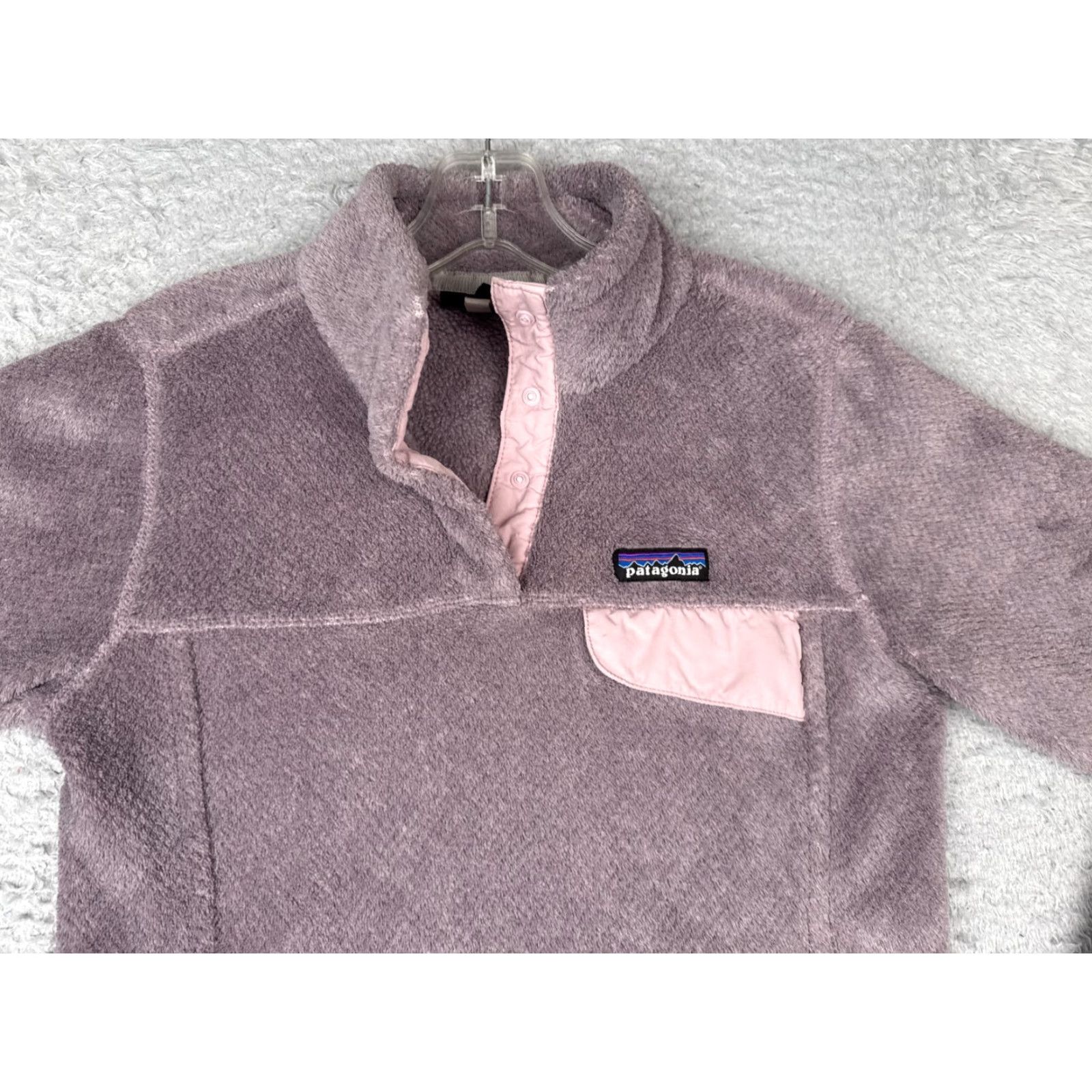 Patagonia Patagonia Womens Small Pink Re-Tool Snap-T Pullover Mock Neck Fleece Sweatshirt 1/4 Zip Logo Vintage No Size S / US 4 / IT 40 - 4 Thumbnail