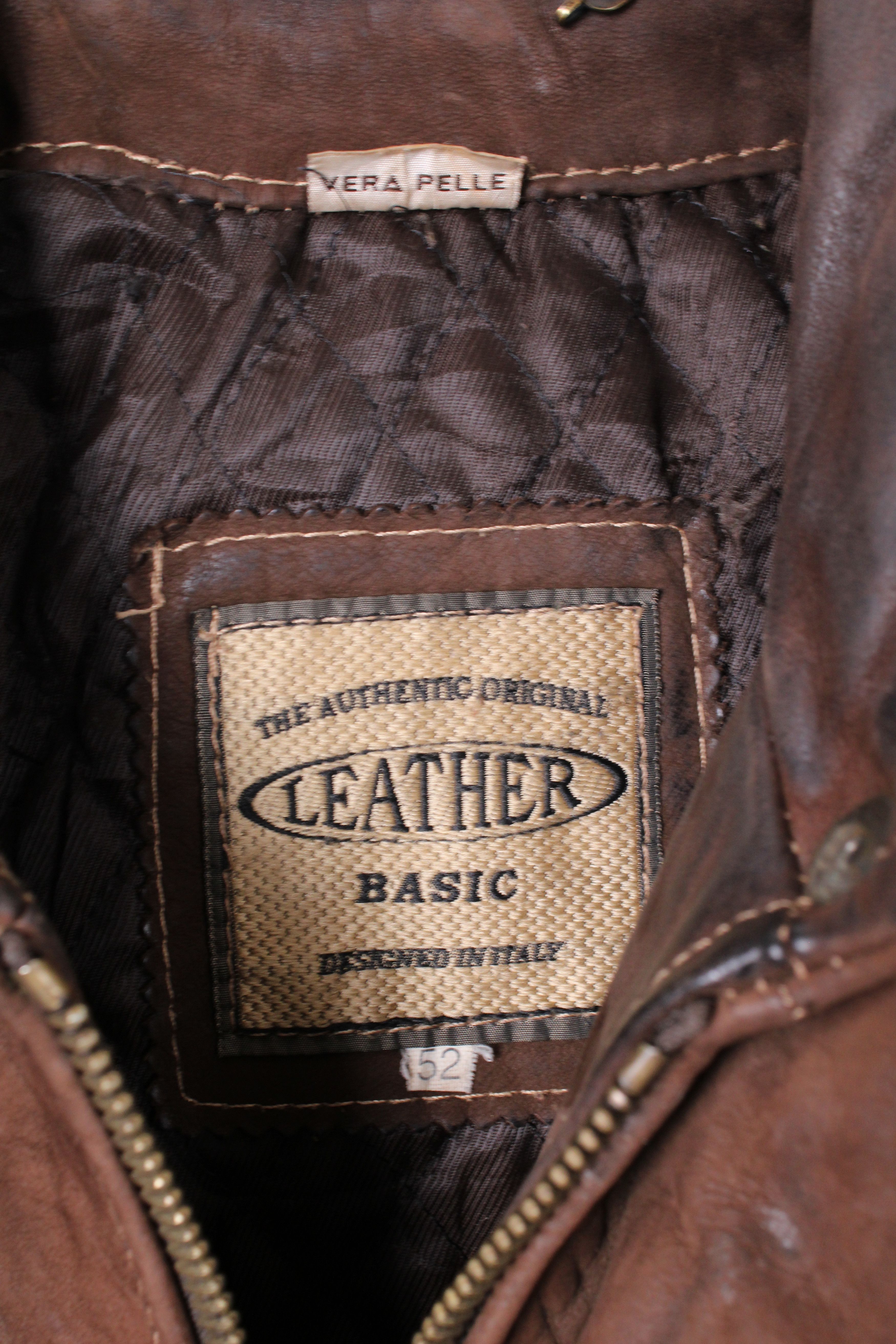 Vintage VINTAGE FIREMAN LEATHER JACKET BROWN Size US L / EU 52-54 / 3 - 4 Thumbnail