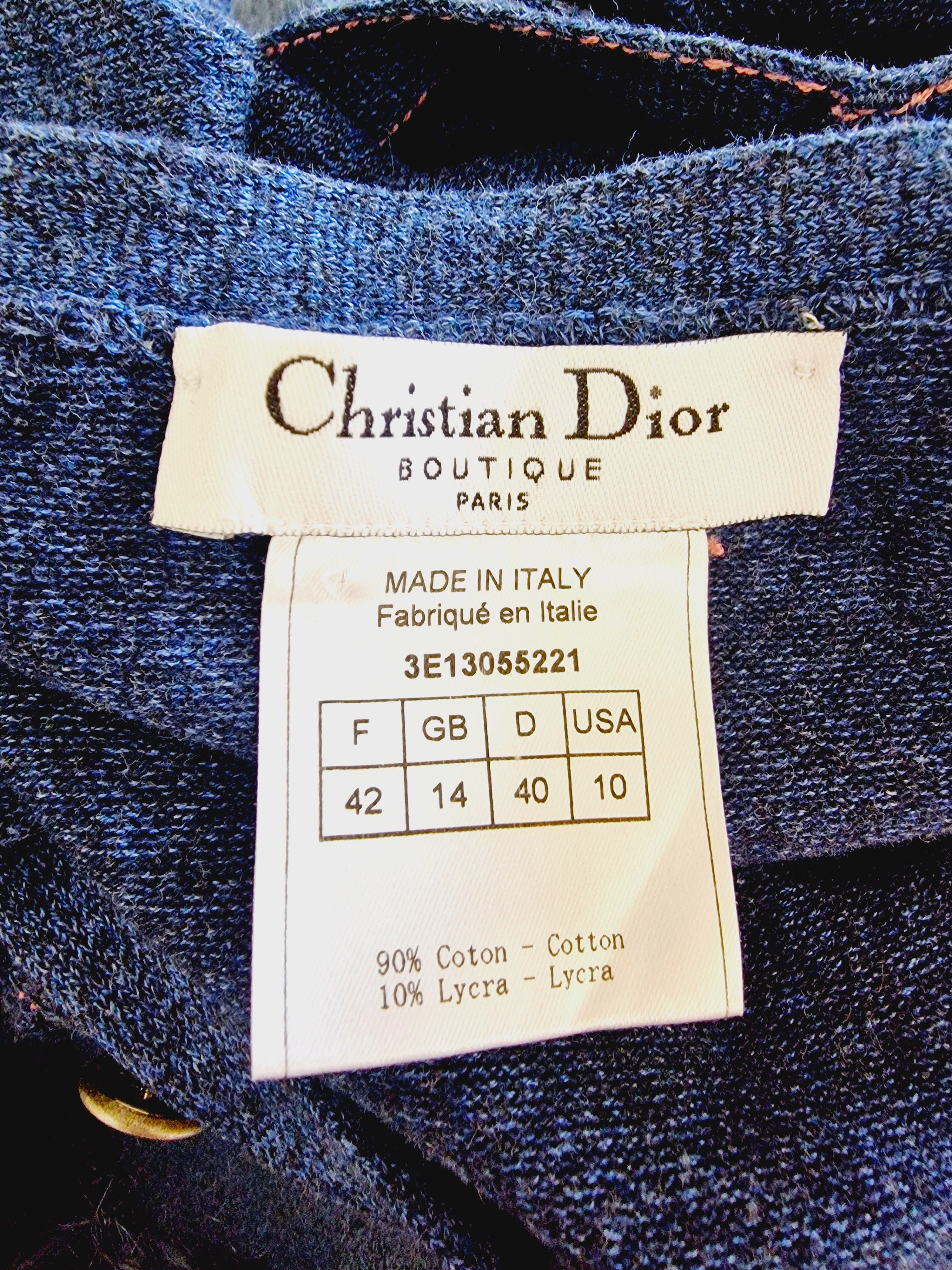 Dior Christian Dior John Galliano S/S 2003 Denim Pink Rose Top Size L / US 10 / IT 46 - 11 Thumbnail