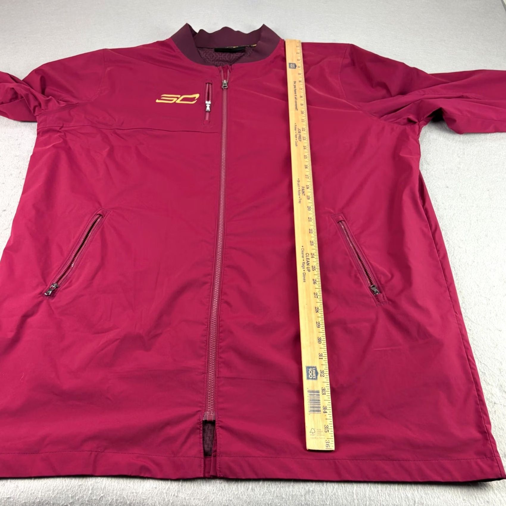 Under Armour Under Armour Steph Curry Jacket Mens 3XL Red Full Zip Long Range Windbreaker Size US XXL / EU 58 / 5 - 7 Thumbnail