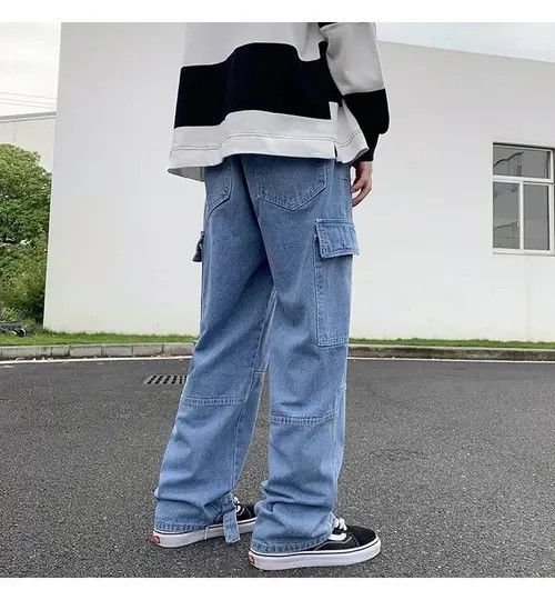 VIBE Skateboard Baggy Carpenter Denim Jeans Cargo y2k Size US 32 / EU 48 - 7 Thumbnail