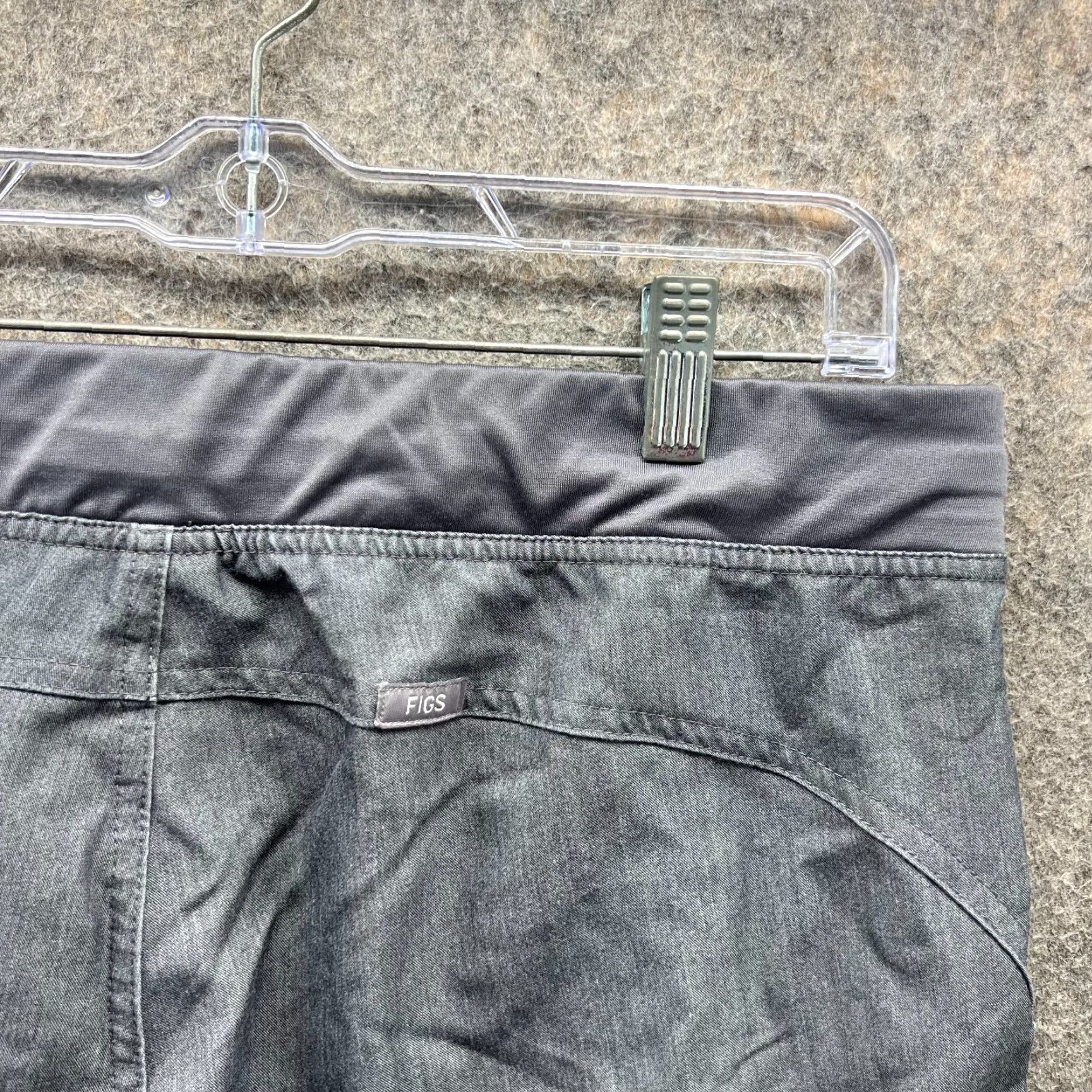 Vintage Figs Scrub Women Large Gray Technical Collection Stretch Cargo Nurse Shirt Size 36" / US 14 / IT 50 - 3 Thumbnail