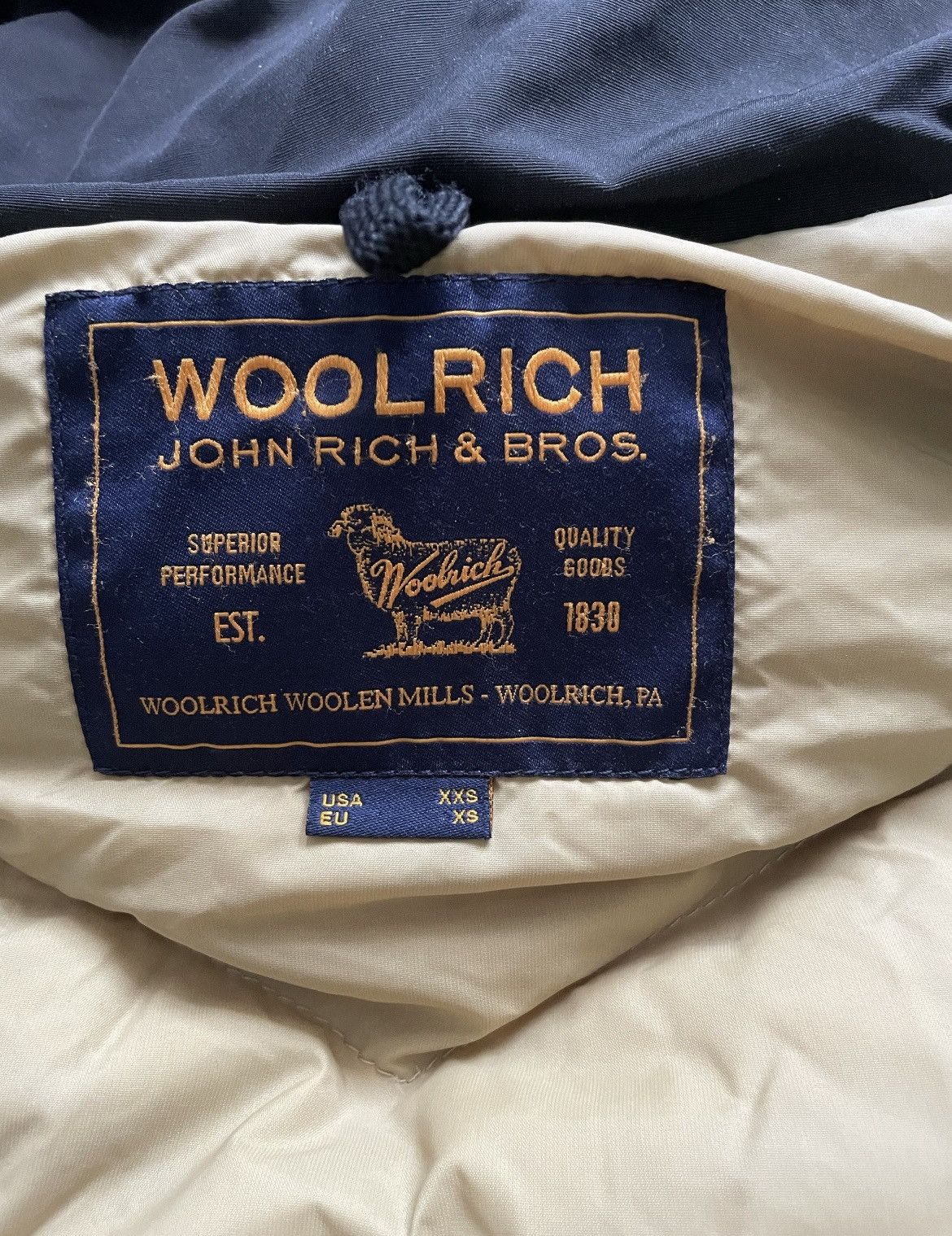 Woolrich Woolen Mills Woolrich Navy Parka Jacket XS Winter Coat Hooded Size US XS / EU 42 / 0 - 6 Thumbnail