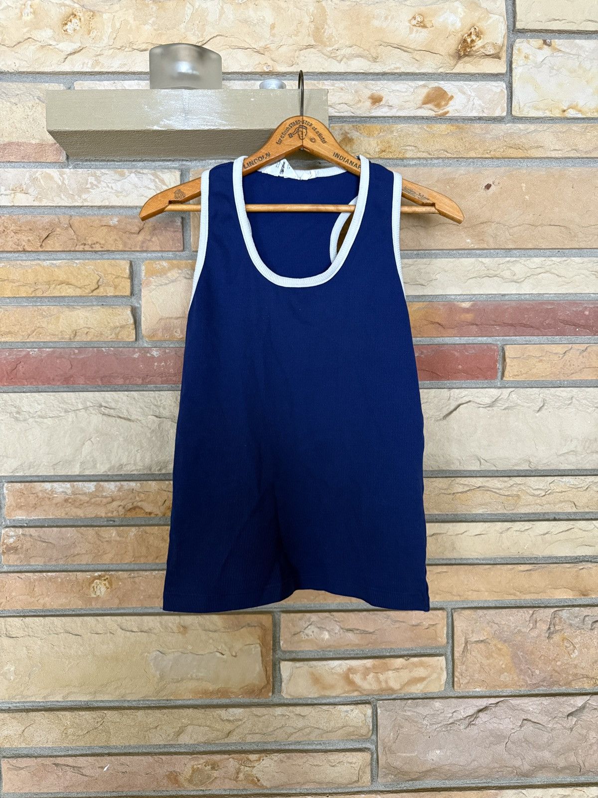 Vintage Vintage 60s Ribbed Blank Tank Top Size S / US 4 / IT 40 - 1 Thumbnail