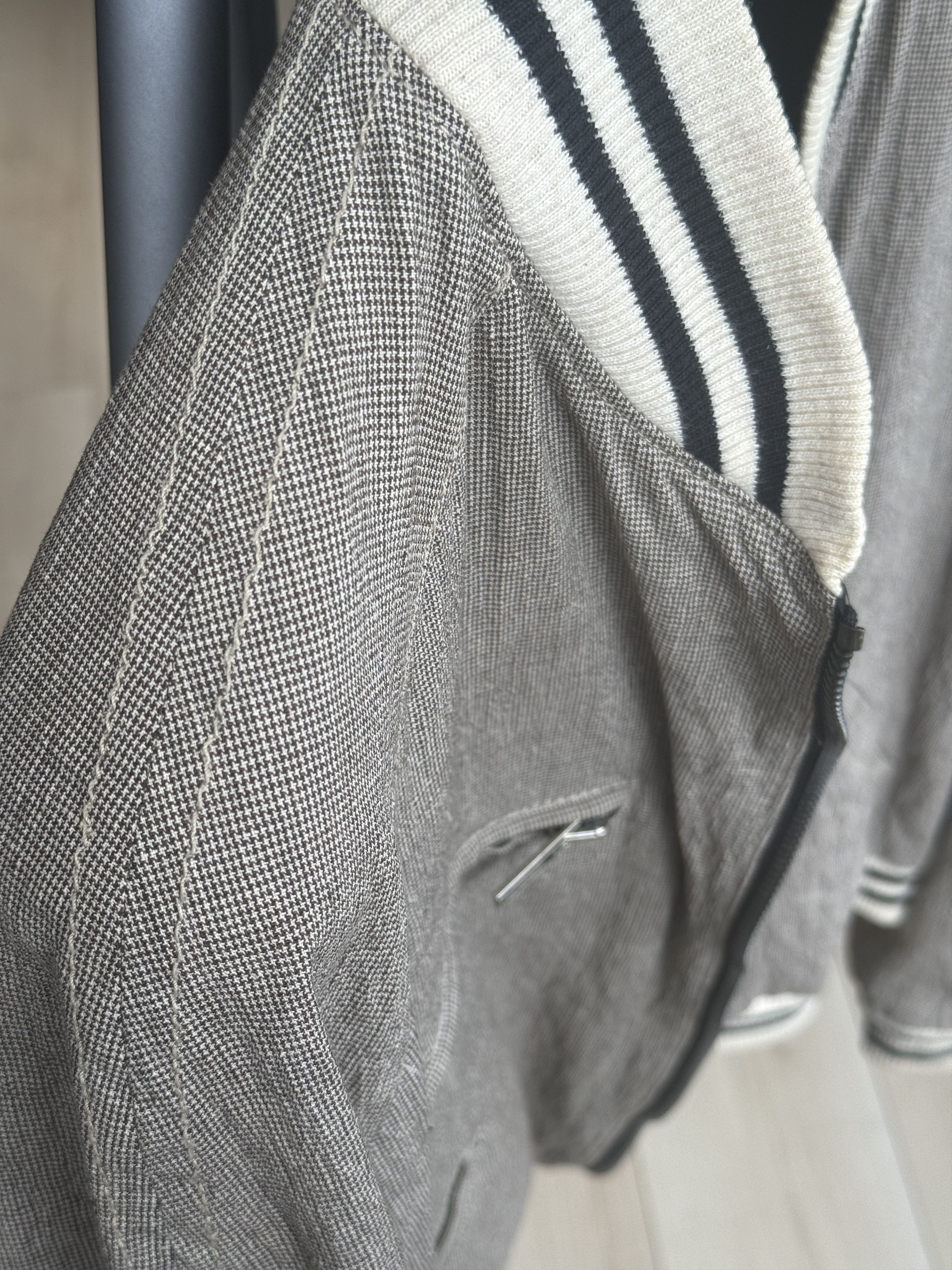 Haider Ackermann Brown/Ecru Linen Houndstooth Varsity Bomber Jacket Size US M / EU 48-50 / 2 - 4 Thumbnail