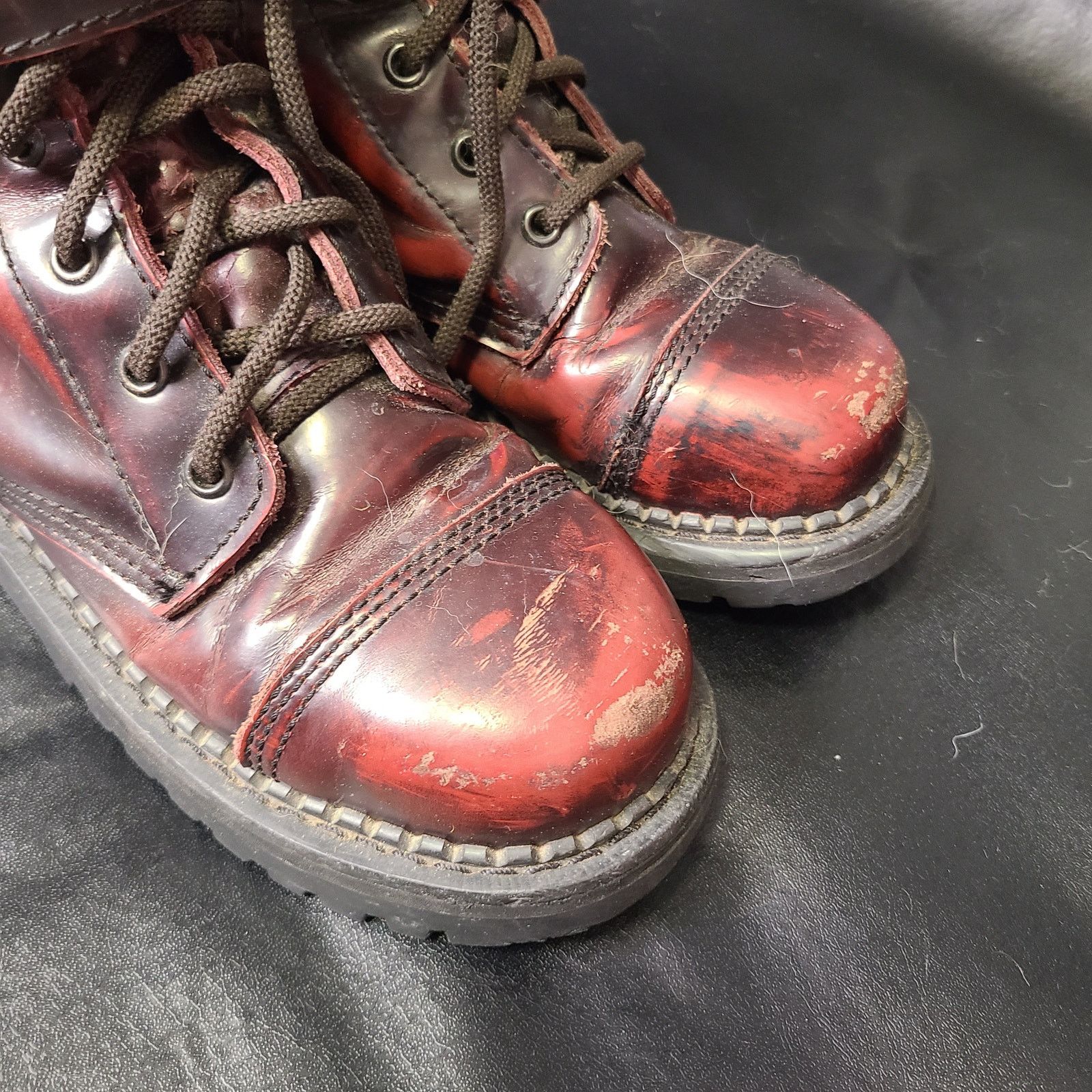 Demonia Cult Demonia Attack Brown, red Combat Boots size 6.5 Size US 6.5 / IT 36.5 - 11 Thumbnail