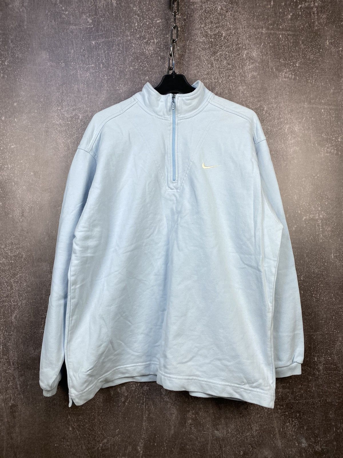 Nike × Vintage Vintage 1/4 zip sweatshirt rare nike logo Size US M / EU 48-50 / 2 - 1 Thumbnail