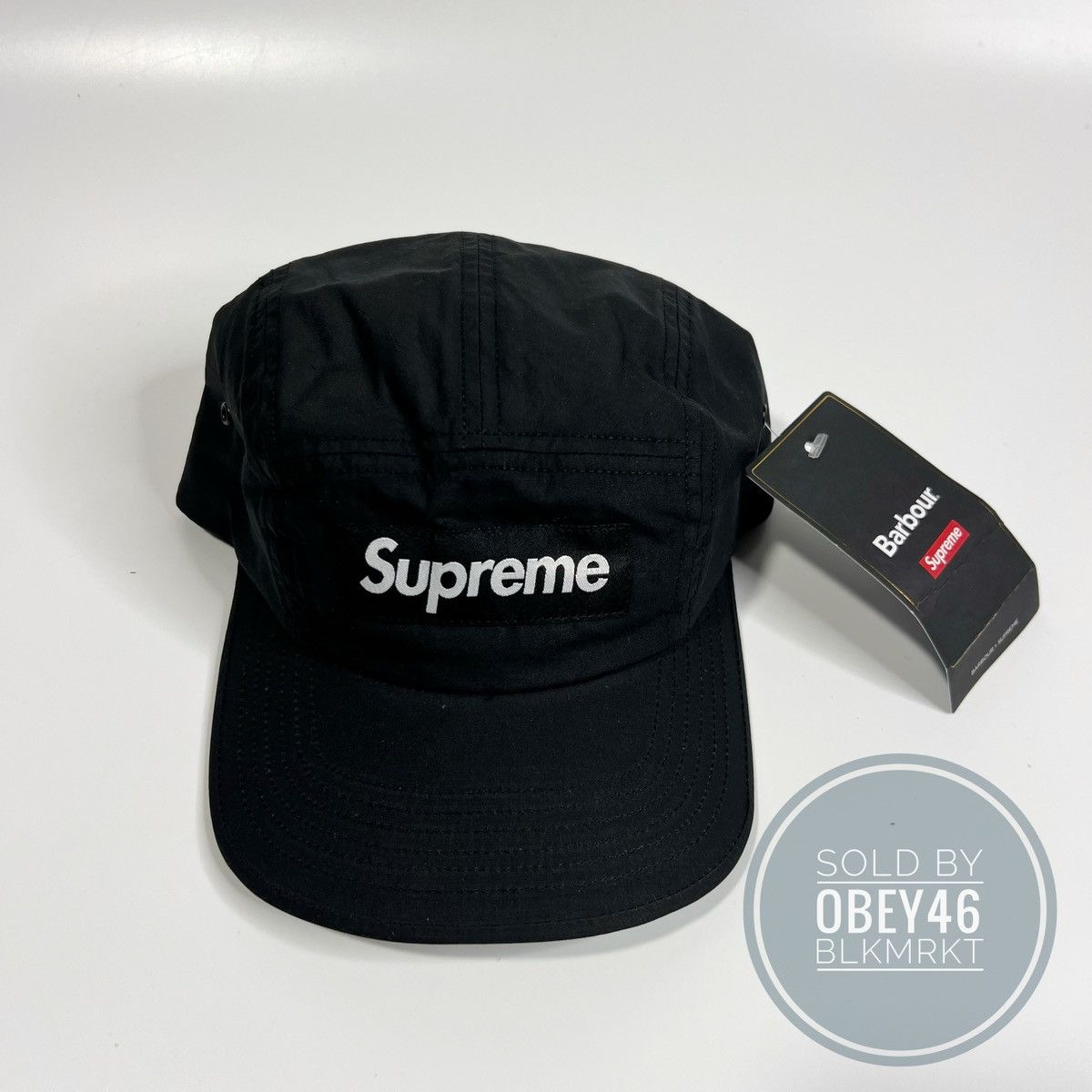 Supreme Barbour Waxed Cotton Camp Cap