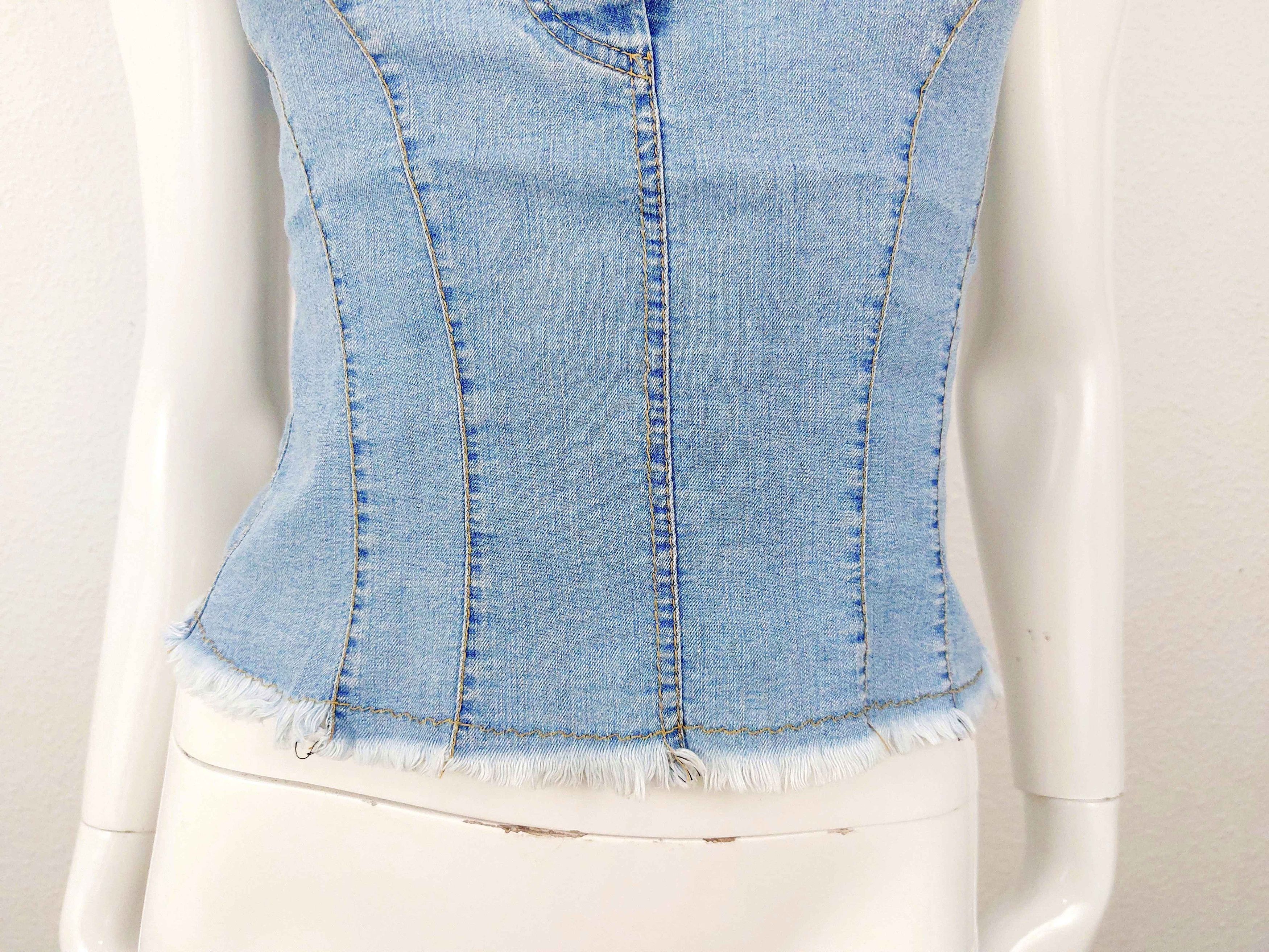Dolce & Gabbana Dolce Gabbana D&G Bella Hadid Denim Jeans Corset Bustier Size S / US 4 / IT 40 - 11 Thumbnail
