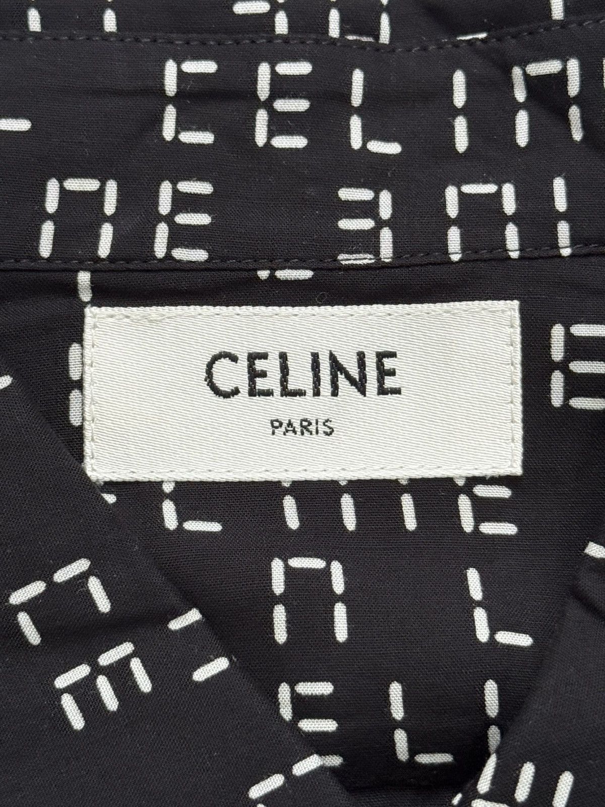 Celine FW22 Celine Hedi Slimane Analog Logo Monogram Button Shirt Size US S / EU 44-46 / 1 - 7 Thumbnail