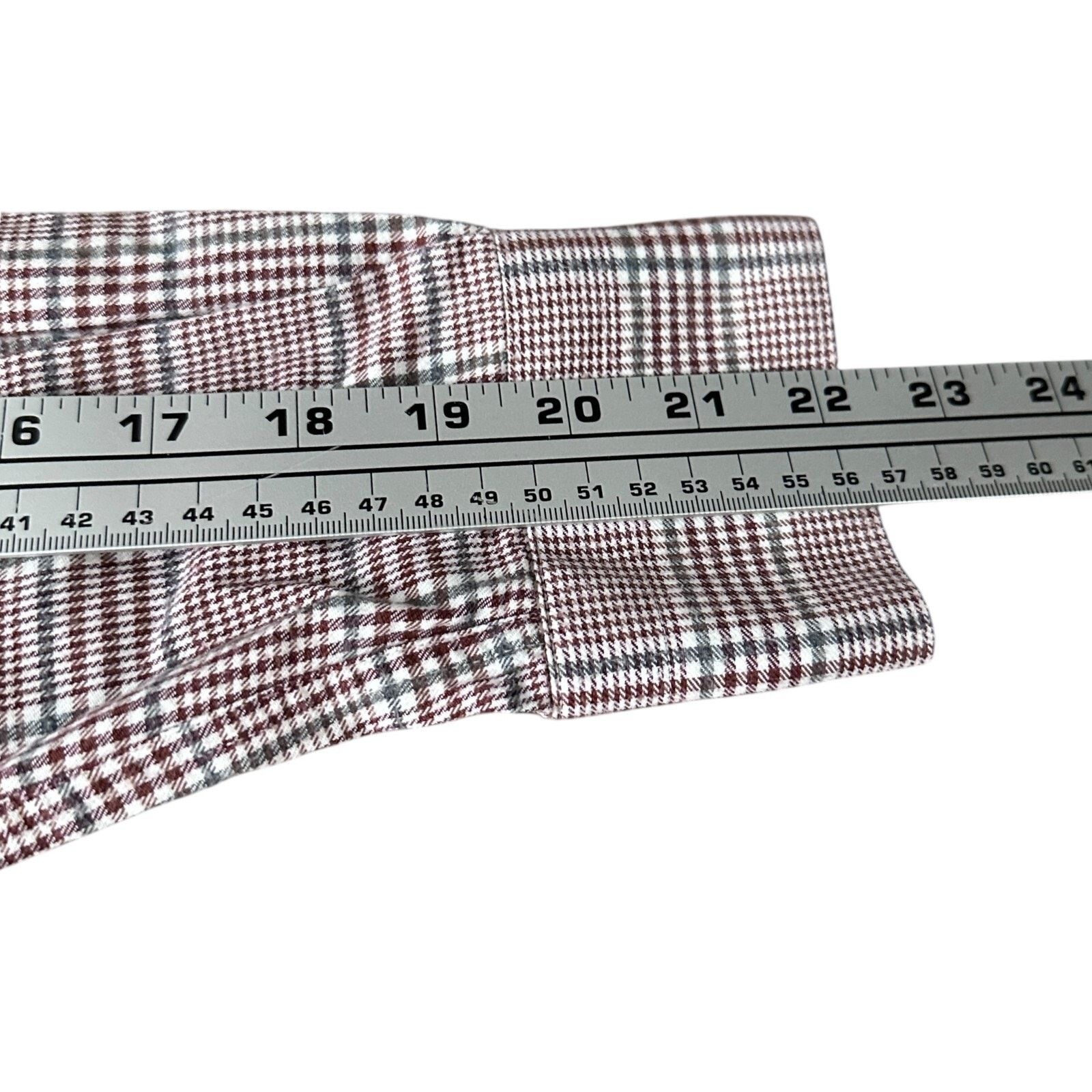 Suitsupply Suitsupply Dress Shirt Mens 15 3/4 Reddish Brown Check Size US M / EU 48-50 / 2 - 10 Thumbnail