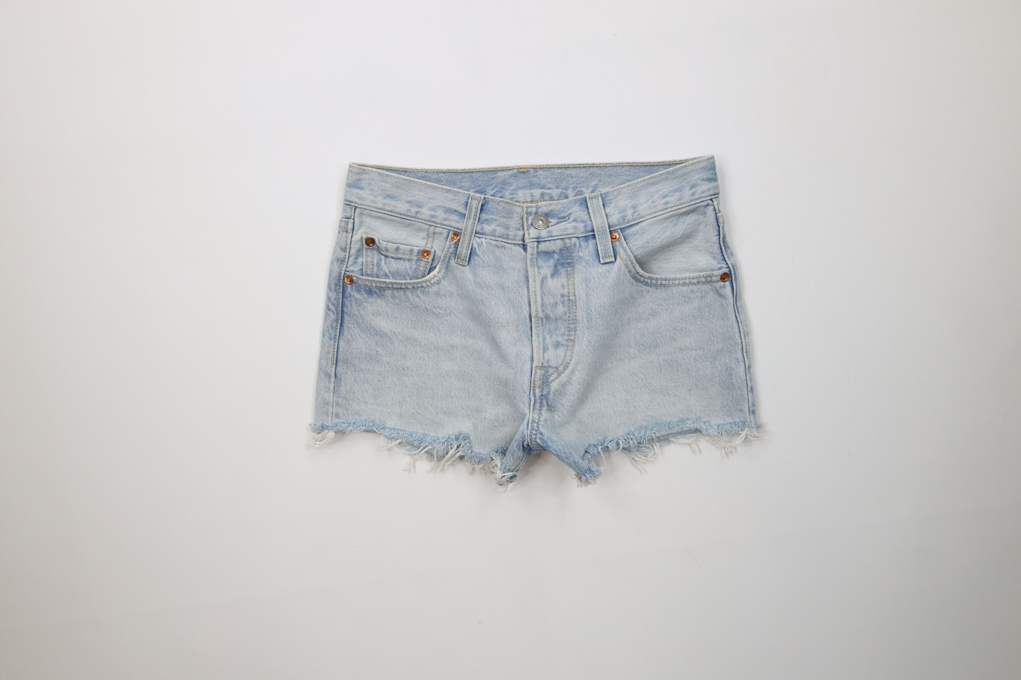 Levi's Vintage Y2K Levi 501xx Cut Off Denim Jean Shorts Jorts Blue Size 25" / US 0 / IT 36 - 1 Thumbnail