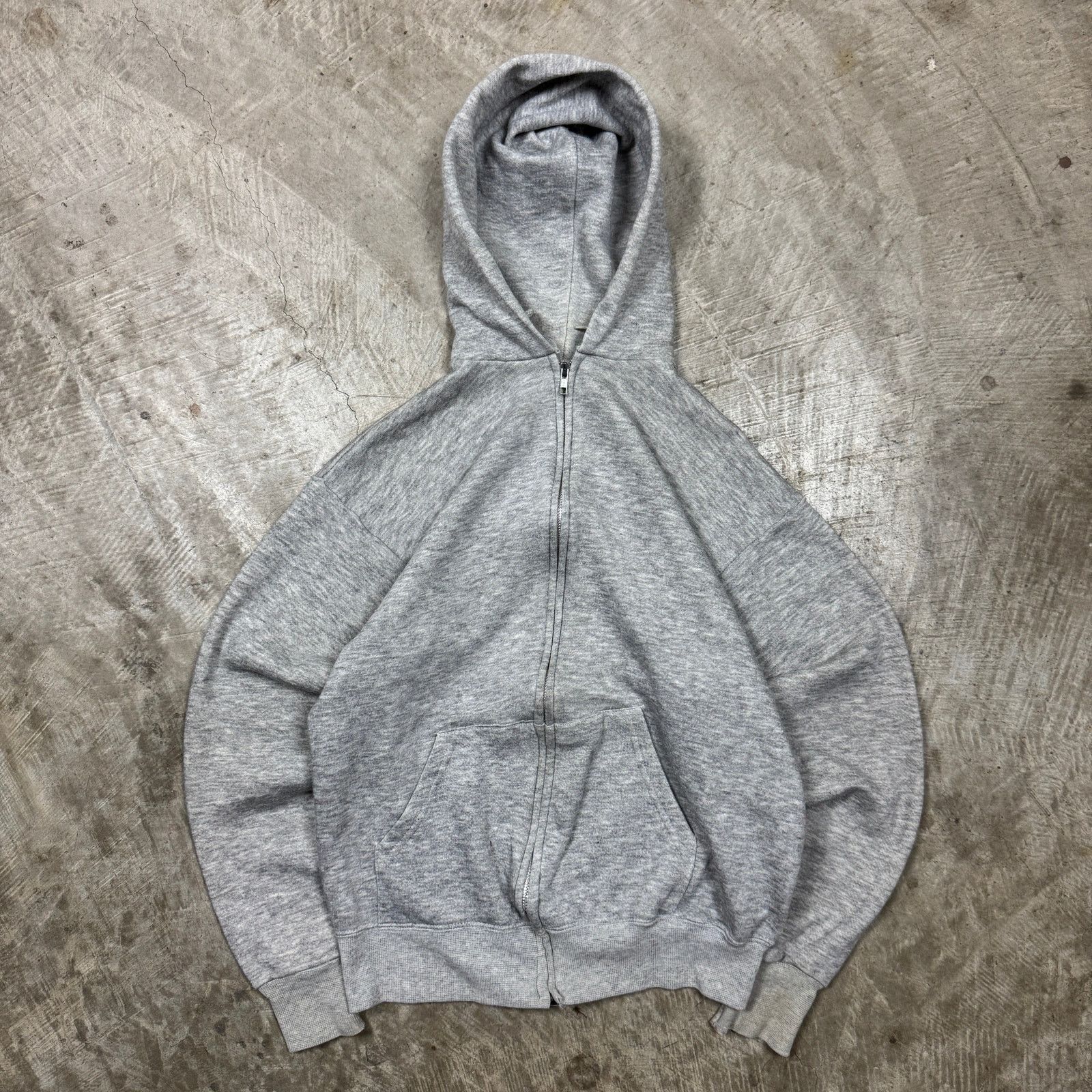 Kohl's × Vintage 80s Light Gray Blank Khols Sport Quality Zip Up Hoodie BC34 Size US M / EU 48-50 / 2 - 1 Thumbnail