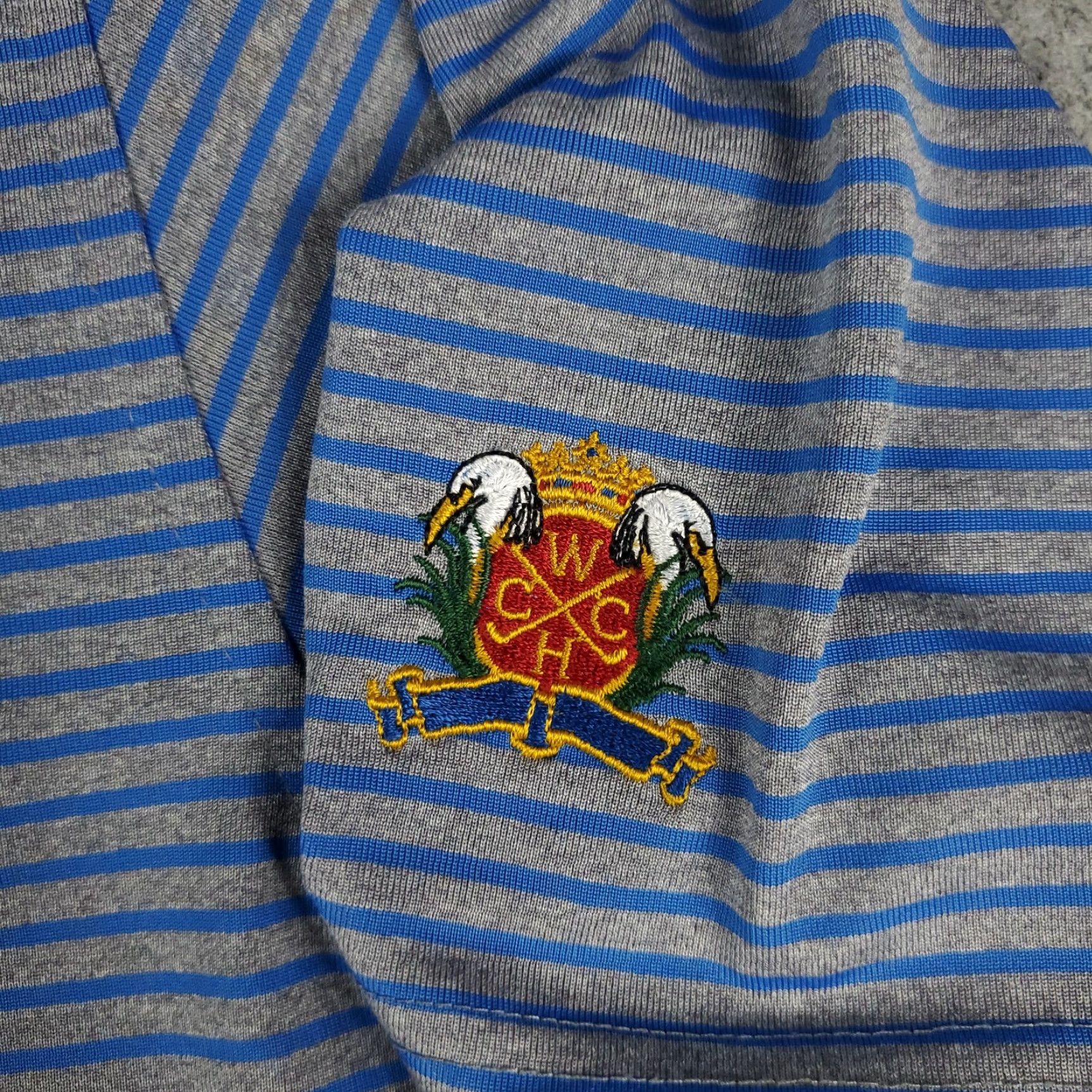 Vintage Donald Ross Polo Shirt Mens Size Medium Blue Striped Golf Short Sleeve Shirt Mens Polo Size US M / EU 48-50 / 2 - 3 Thumbnail
