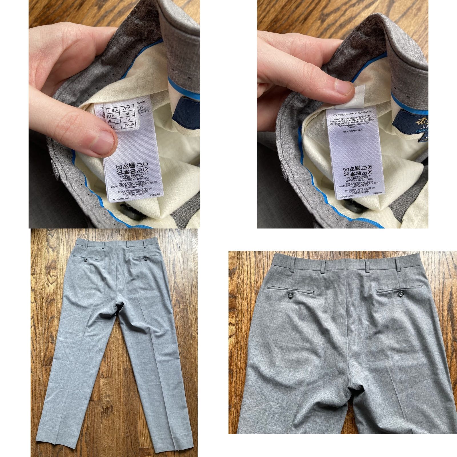 Brooks Brothers Brooks Brothers Dress Pants Mens 36x30 Gray Wool Flat Front Madison Brookscool Regular Mens Pants Size US 36 / EU 52 - 8 Thumbnail