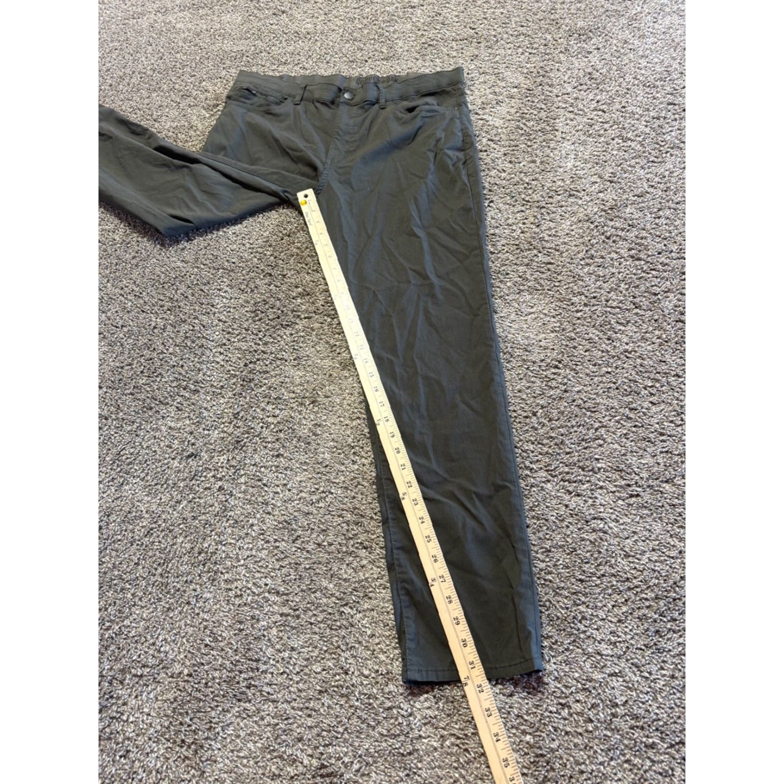 Vintage COPPER & OAK All Day Tech Pants Men's 38 x32 Dark Olive Slim Stretch Nylon Golf Chino Pants Size US 38 / EU 54 - 7 Thumbnail
