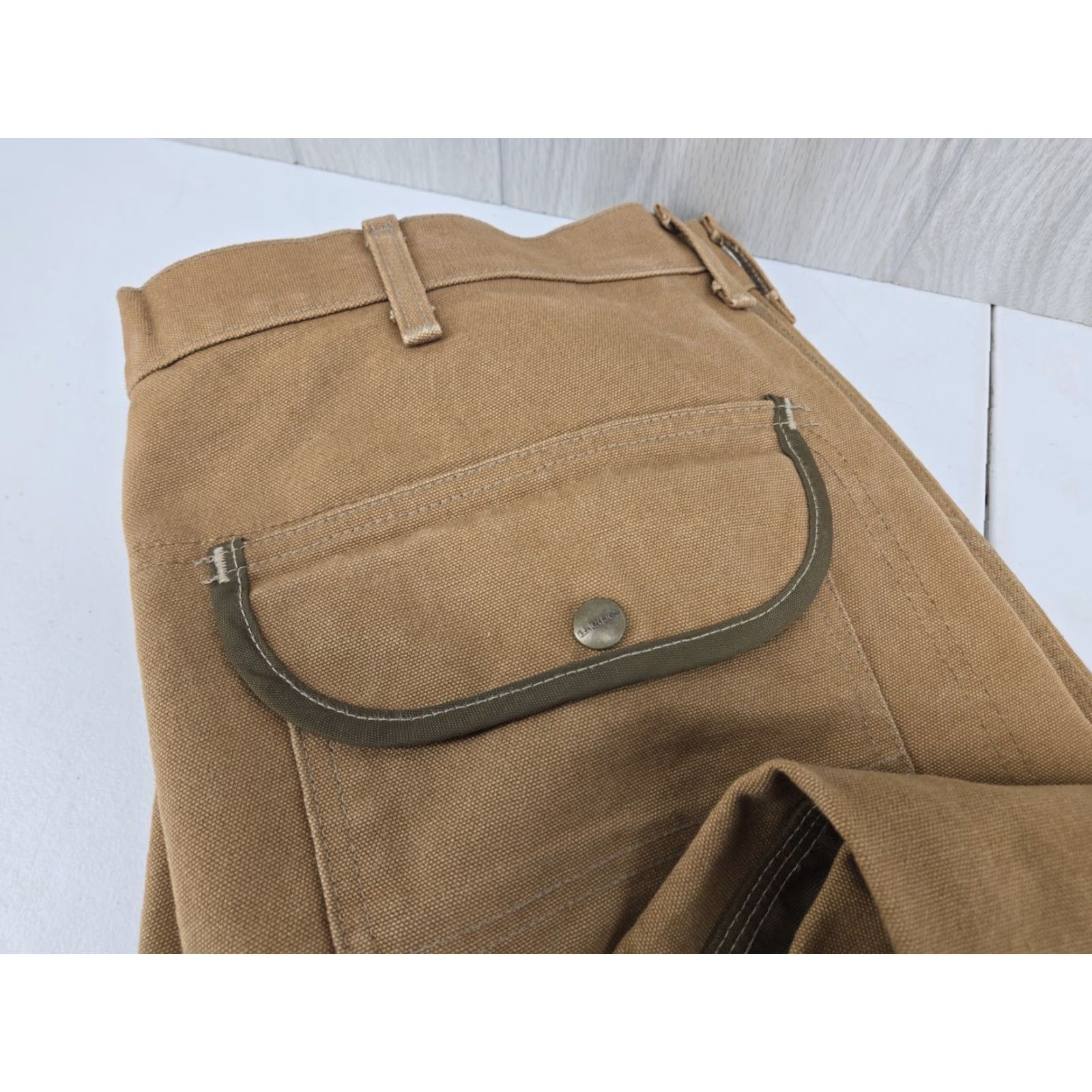 Carhartt VINTAGE Carhartt Brush Pants Mens Pants 41x30 Brown Canvas 41 30 Inseam Regular Distressed WU256 USA Cowboy Horse Workwear 90s Size US 41 - 3 Thumbnail