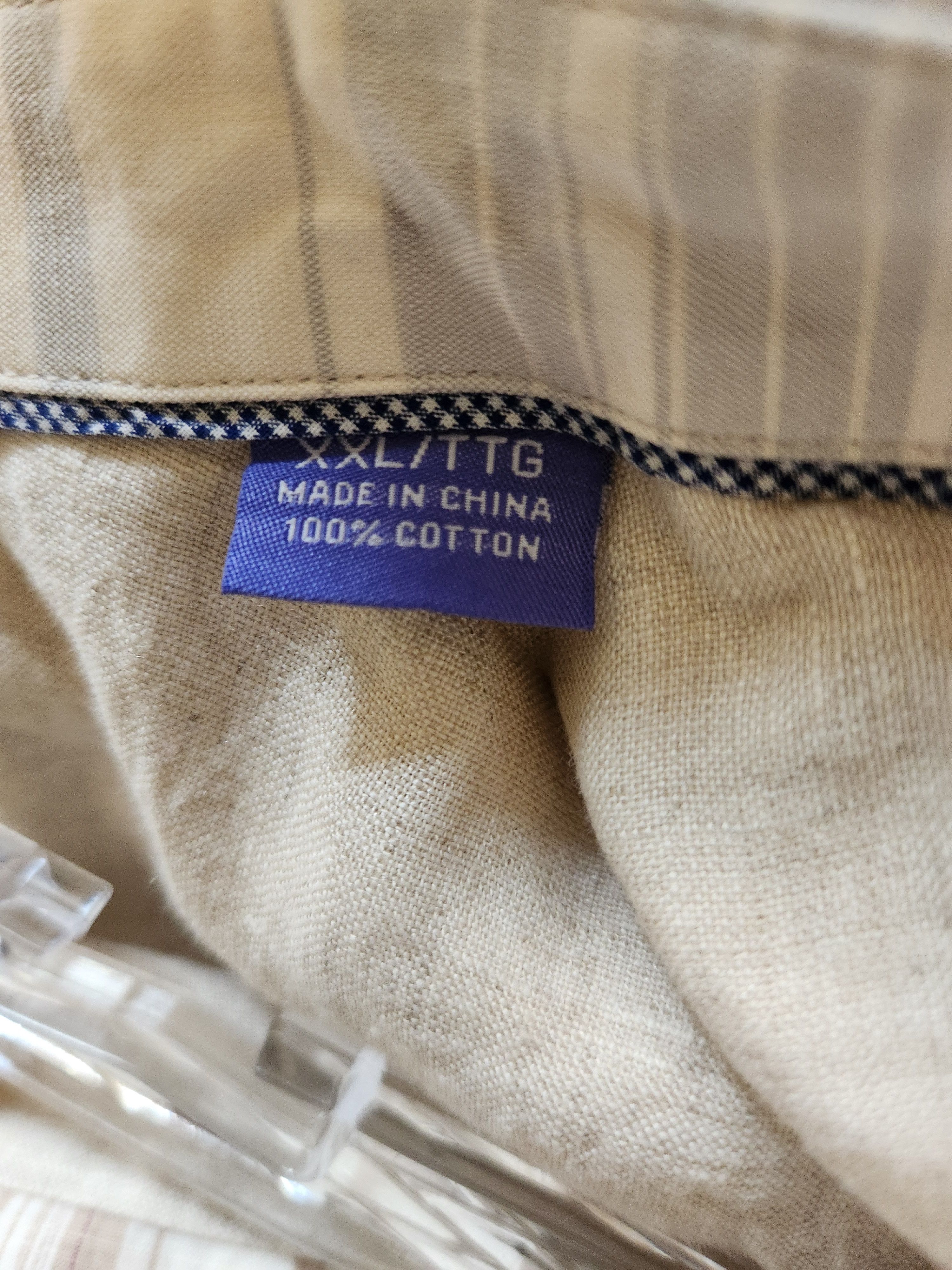 Tommy Bahama NWOT 100% Cotton Beige Striped/Plaid Shirts Size US XXL / EU 58 / 5 - 4 Thumbnail