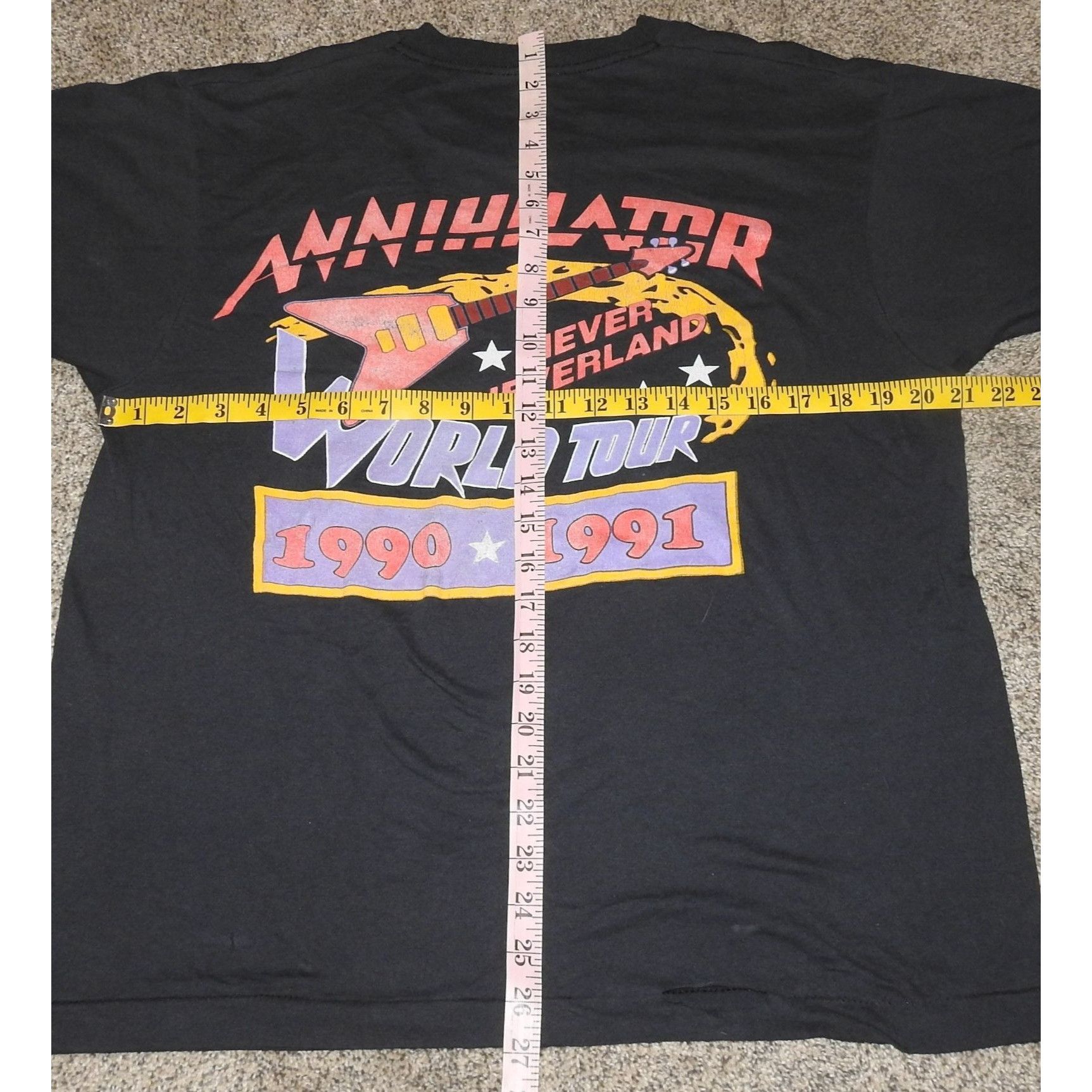 Other Vintage 1990 1991 Annihilator Never Neverland World Tour T-S Size US L / EU 52-54 / 3 - 8 Thumbnail