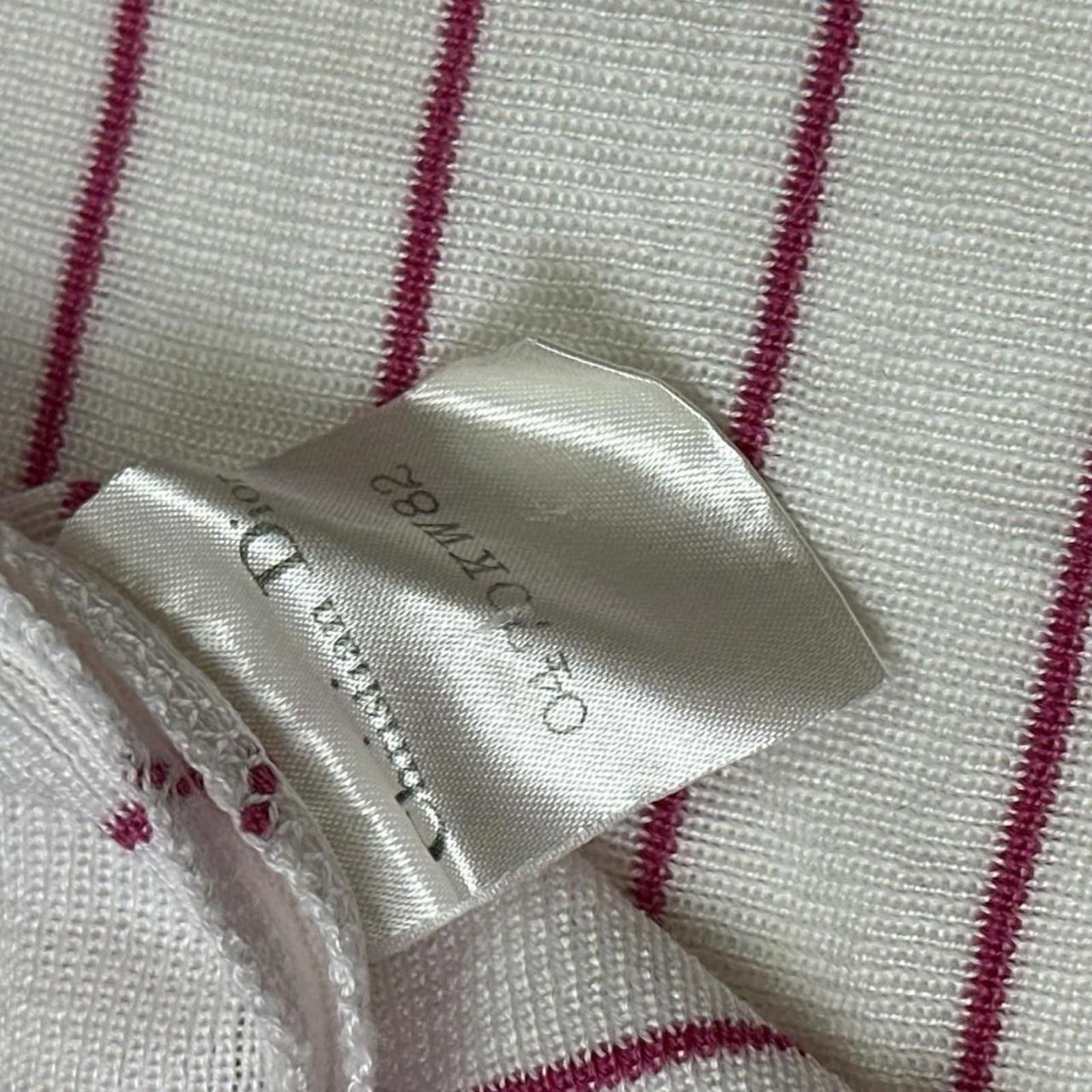 Christian Dior Monsieur Christian Dior Women's Pink and White Blous Size ONE SIZE - 4 Thumbnail