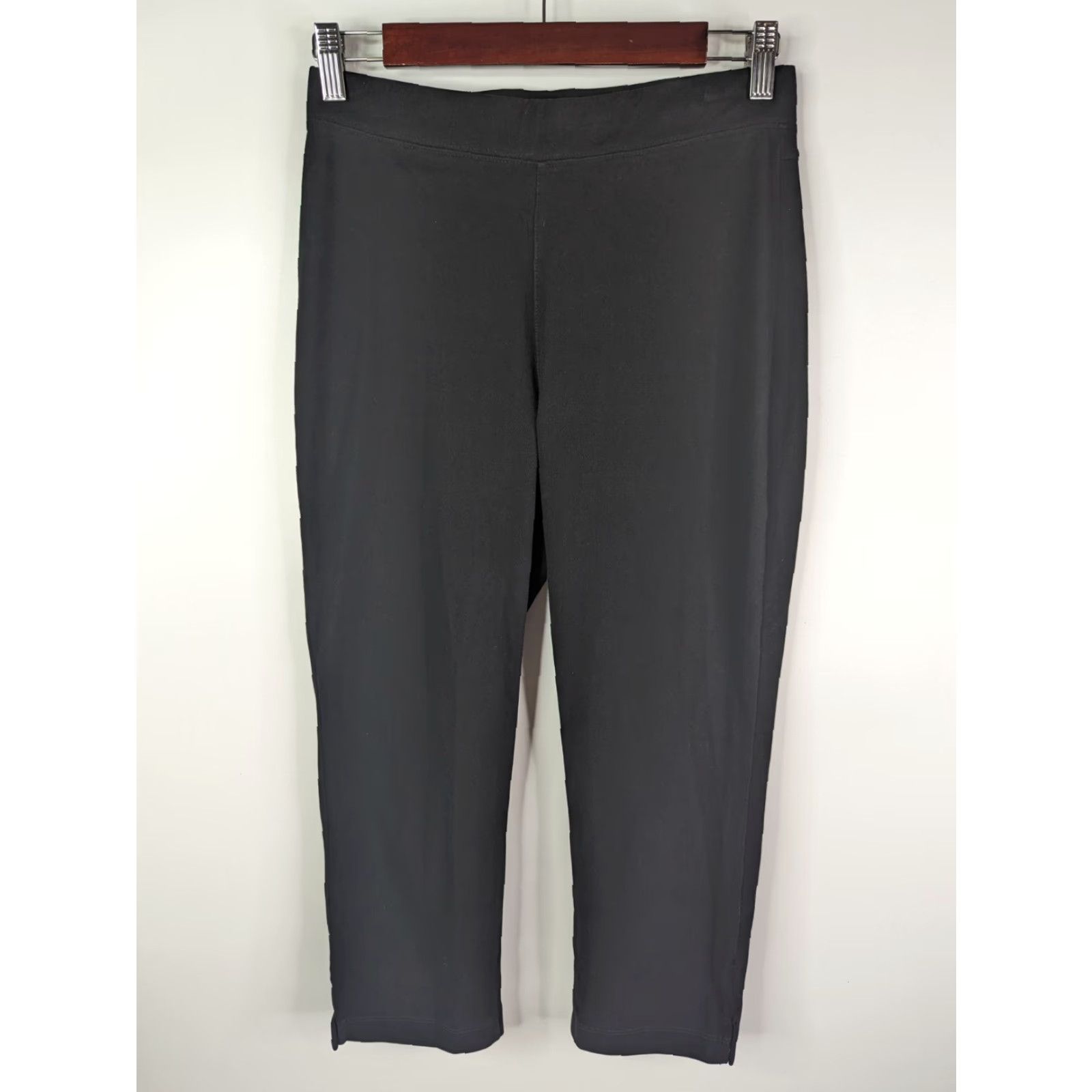 Vintage Susan Graver Black Stretch Cropped Pants Women's Size Small #A234324 Size 28" / US 6 / IT 42 - 2 Thumbnail