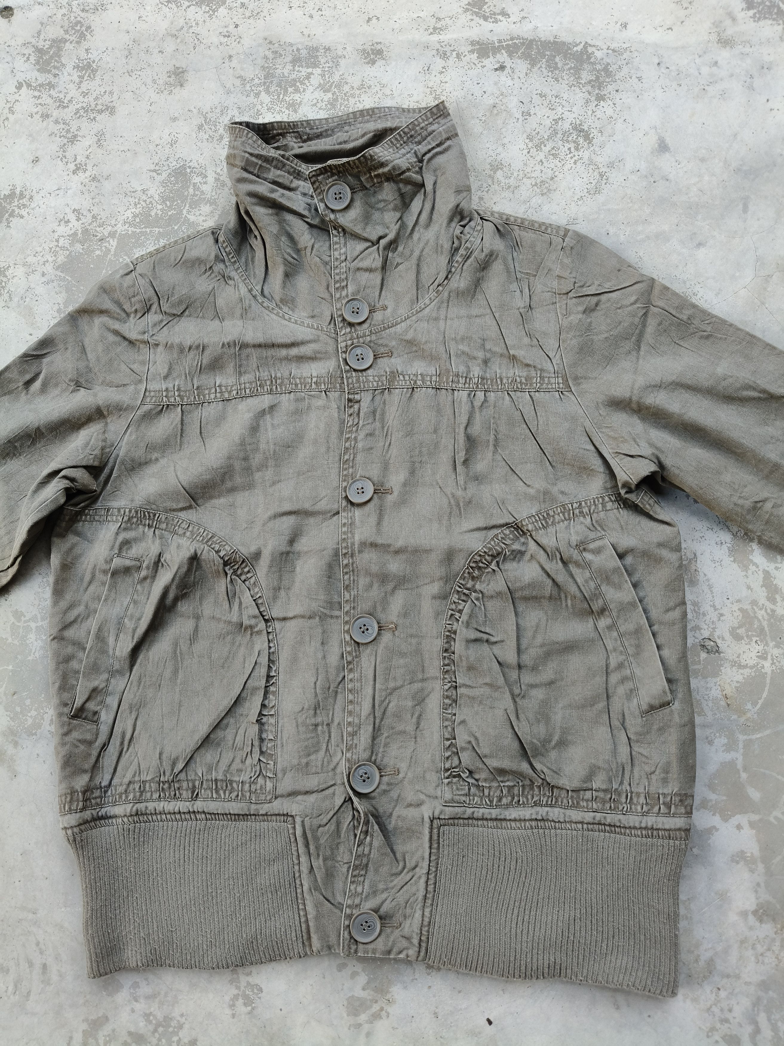 Japanese Brand Jinnee Button Up High Neck Jacket Size L / US 10 / IT 46 - 5 Thumbnail