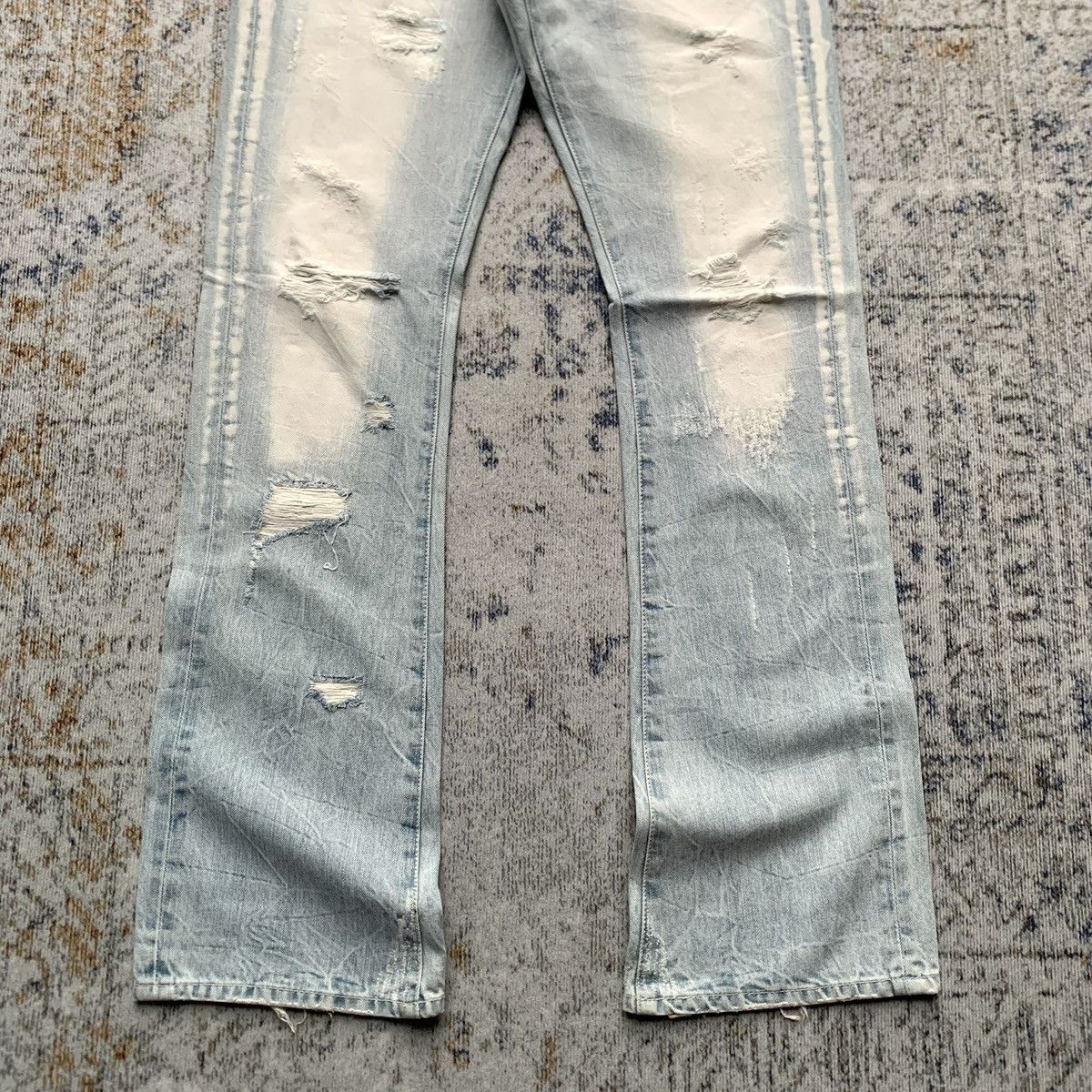 If Six Was Nine × Japanese Brand × Vintage Rare Japanese Brand LA Gate Blue Wash Distressed Jeans Size US 33 - 4 Thumbnail