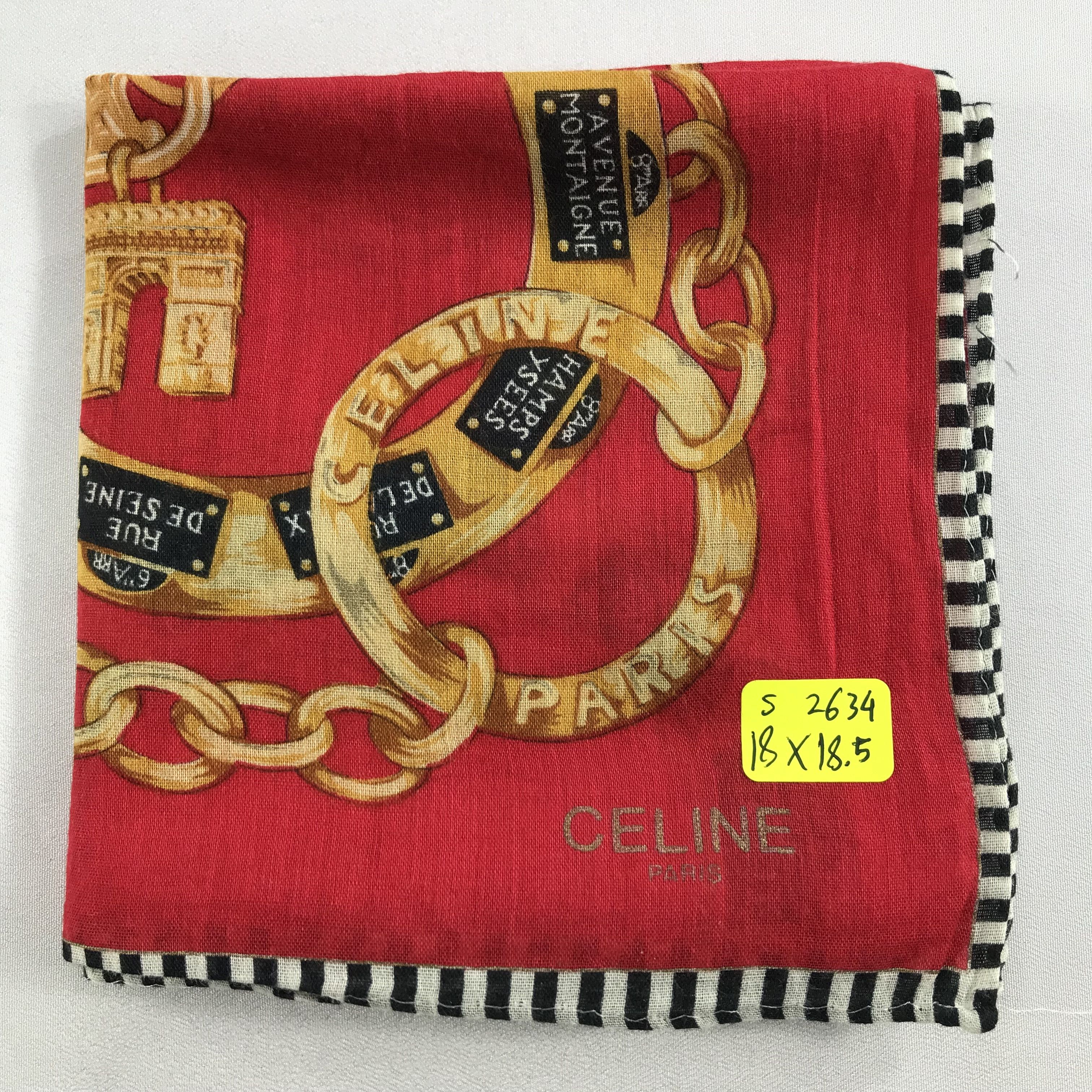 Celine × Vintage Celine Bandana / Handkerchief / Neckerchief - S2634 Size ONE SIZE - 5 Thumbnail