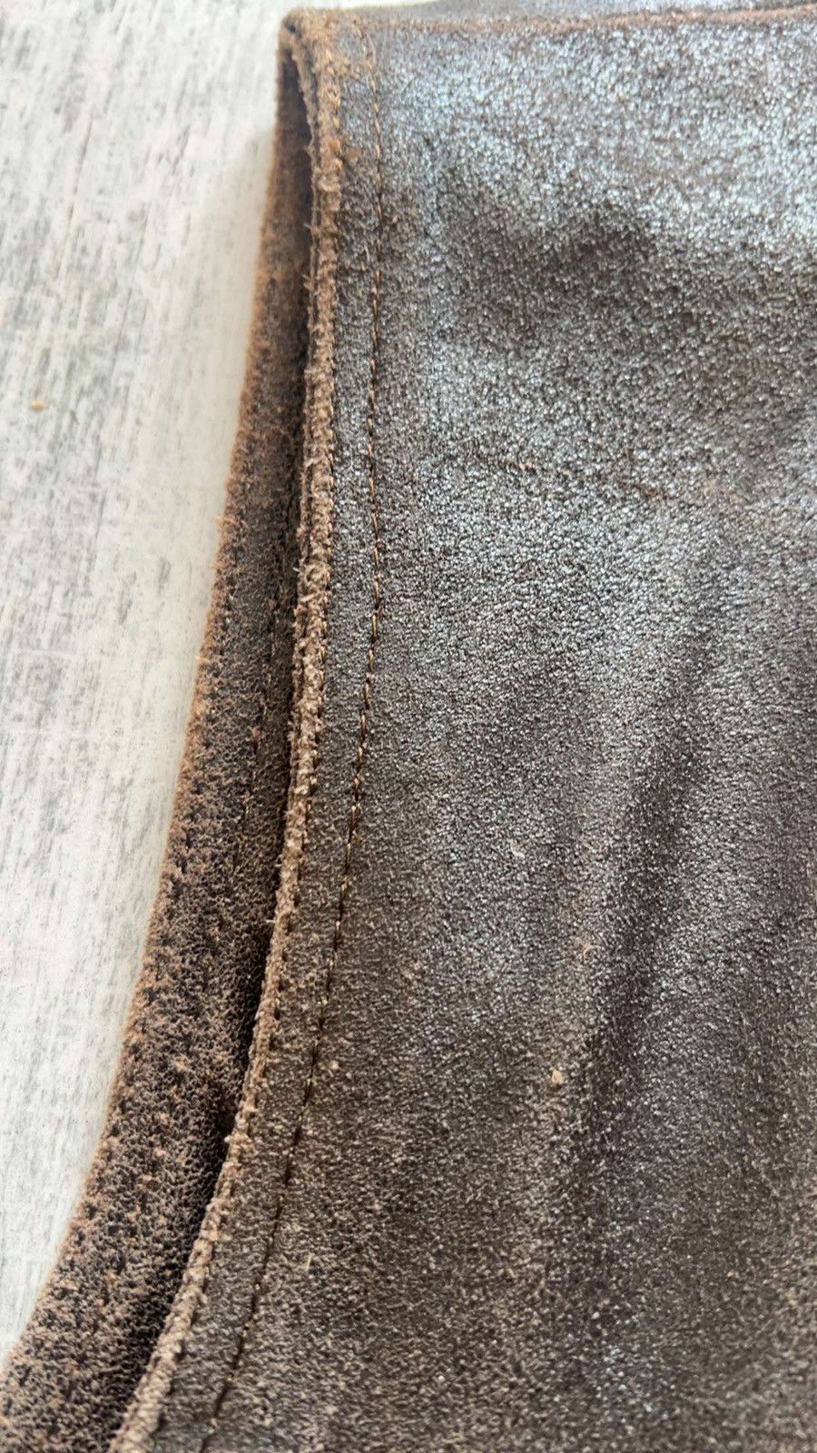 Vintage Vintage 70s brown leather waistcoat Size US XL / EU 56 / 4 - 10 Thumbnail
