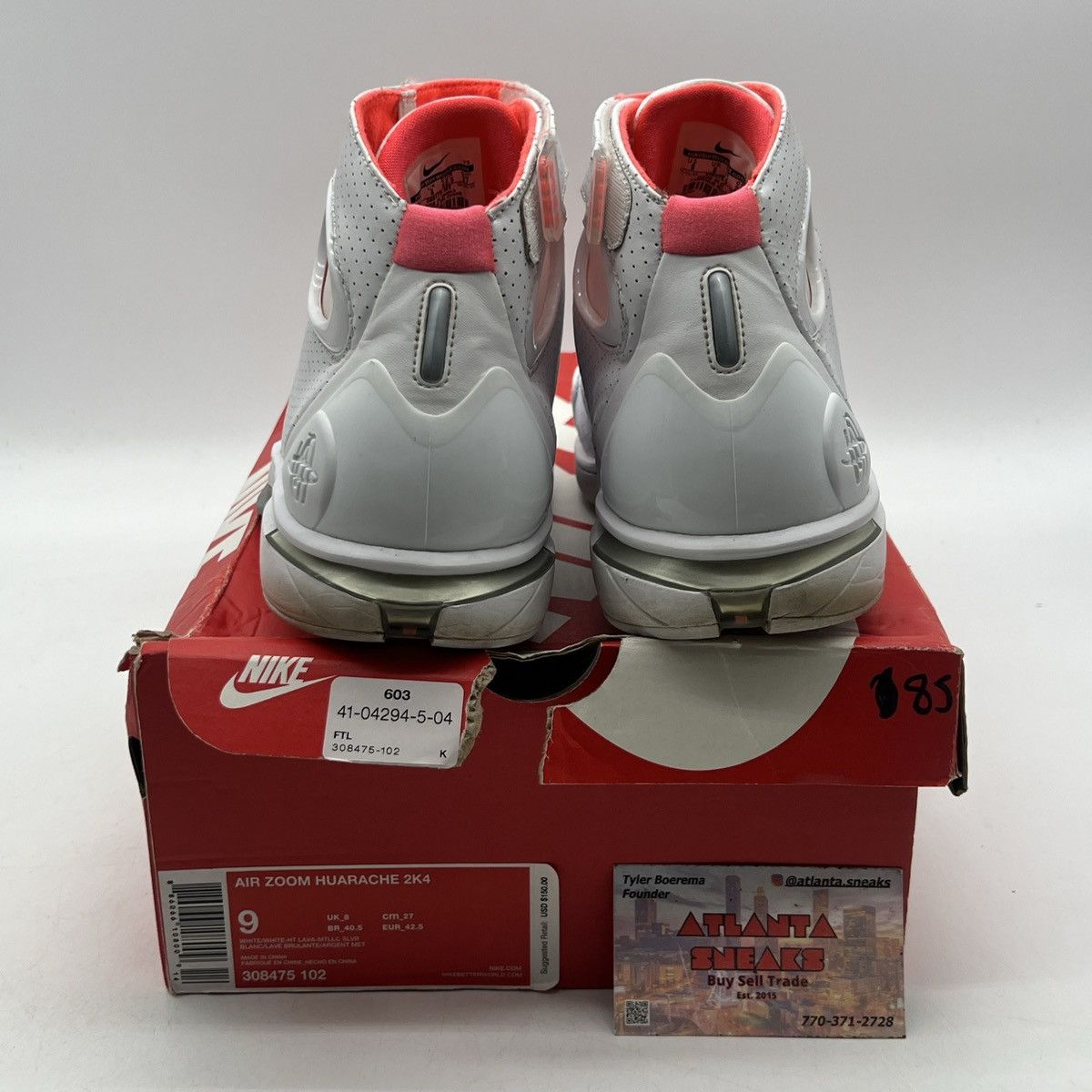 Nike Zoom huarache 2k4 white hot lava Size US 9 / EU 42 - 3 Thumbnail