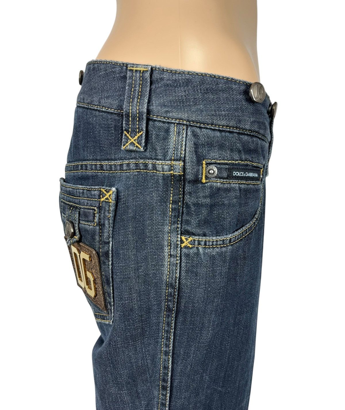 Dolce & Gabbana Dolce & Gabbana Vintage Jeans Bootcut Metal Logo Womens Size 40" / US 18 - 4 Thumbnail