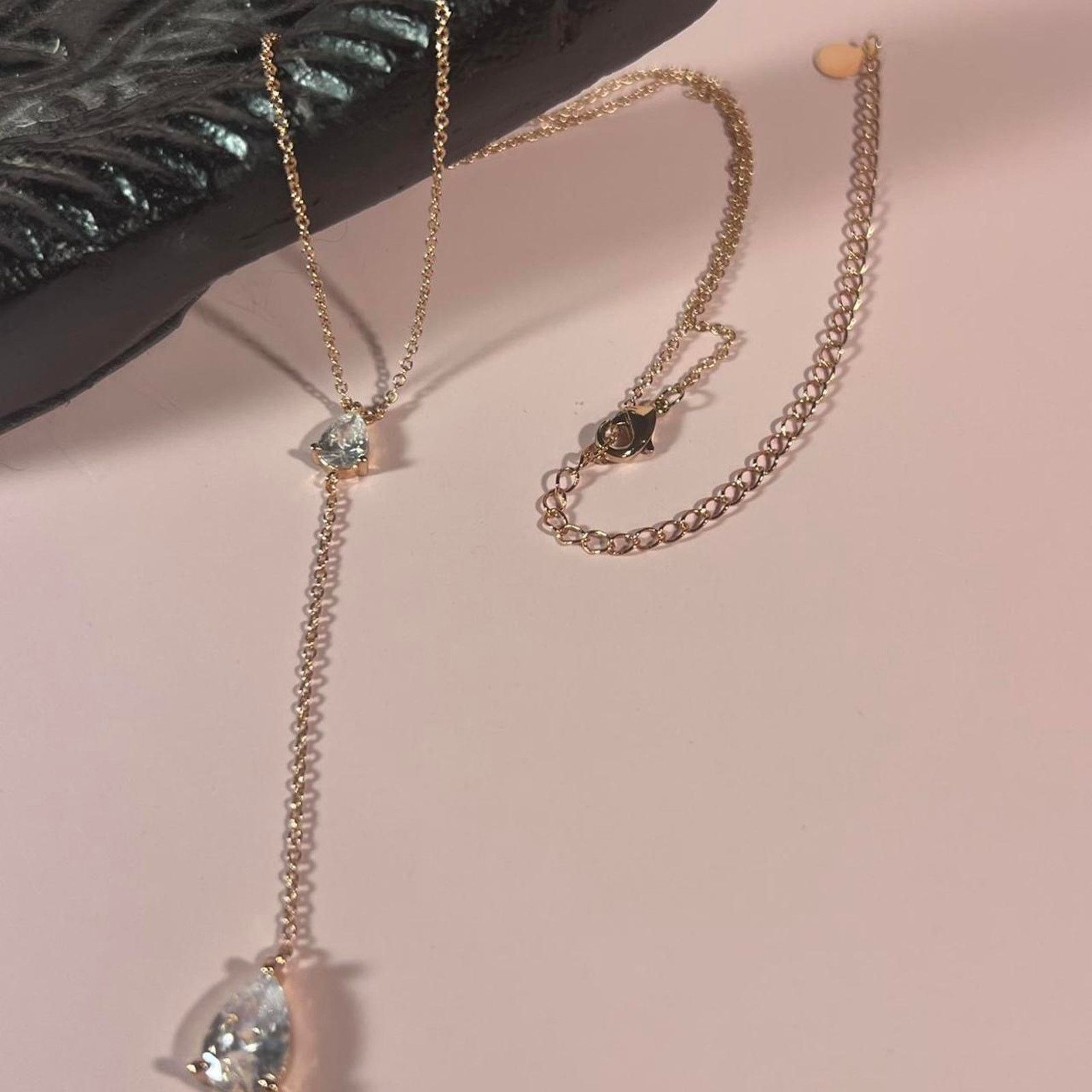 Jewelry Hespera rose gold drop necklace Size ONE SIZE - 1 Thumbnail