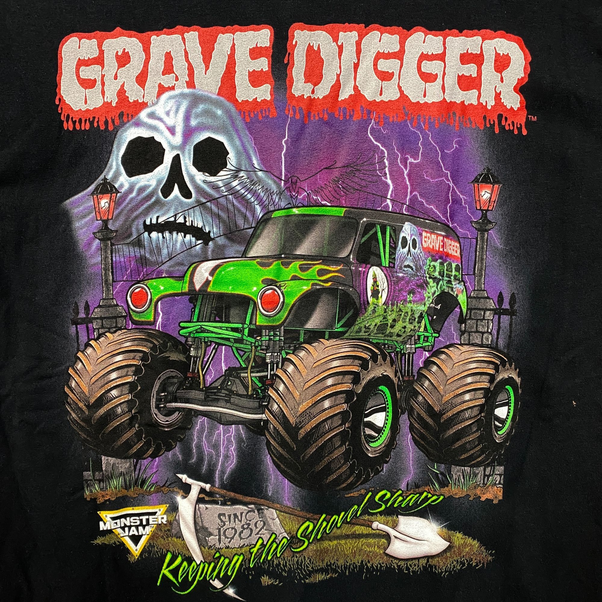 Ripple Junction Monster Jam Grave Digger Keeping The Shovel Sharp Graphic T- Size US M / EU 48-50 / 2 - 2 Thumbnail