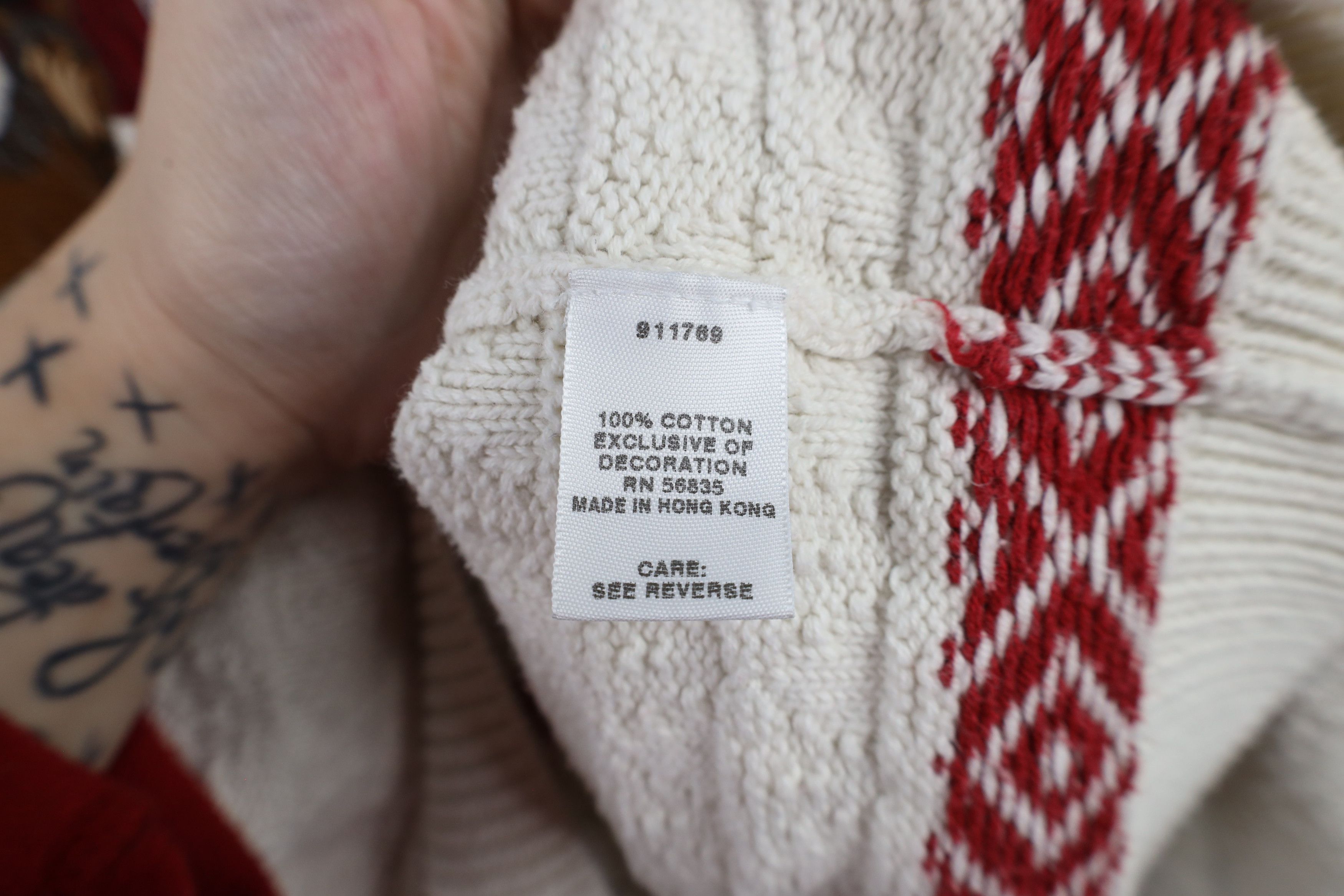 Cabelas × Vintage Vintage 90s Cabelas Horse Equestrian Knit Sweater Cream Size L / US 10 / IT 46 - 8 Thumbnail