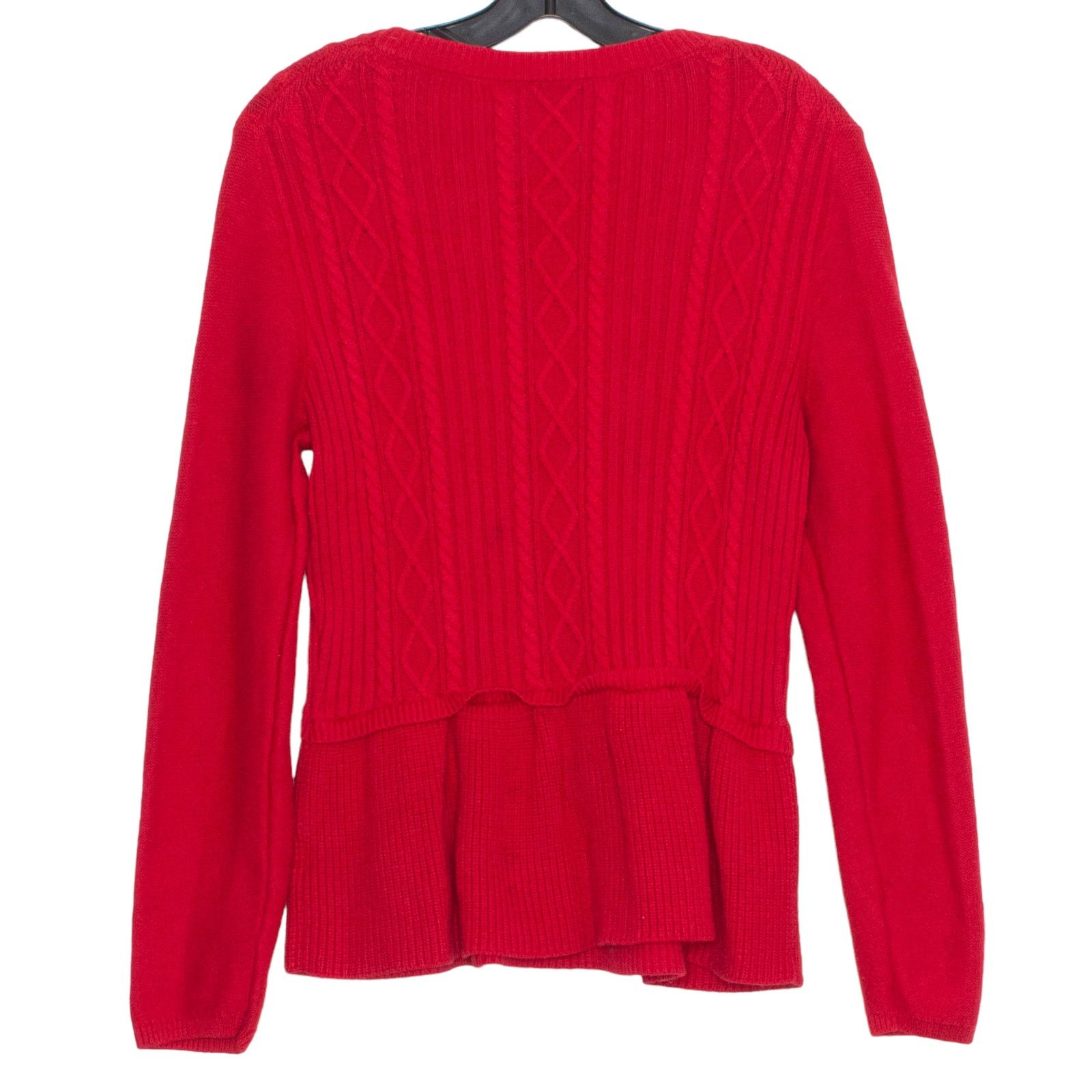 Other Talbots Sweater Cable Minimalist Preppy Holiday Red Small Size S / US 4 / IT 40 - 2 Thumbnail