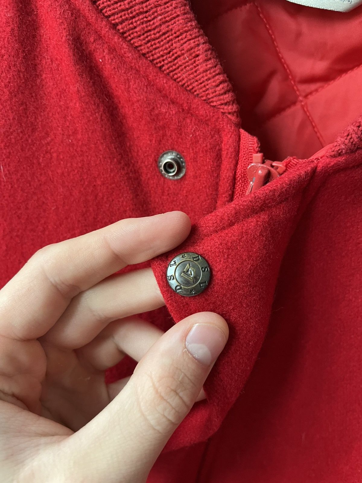 Coca Cola Vintage 90s Coca Cola Enjoy It Wool Red Bomber Jacket Rare Size US L / EU 52-54 / 3 - 5 Thumbnail