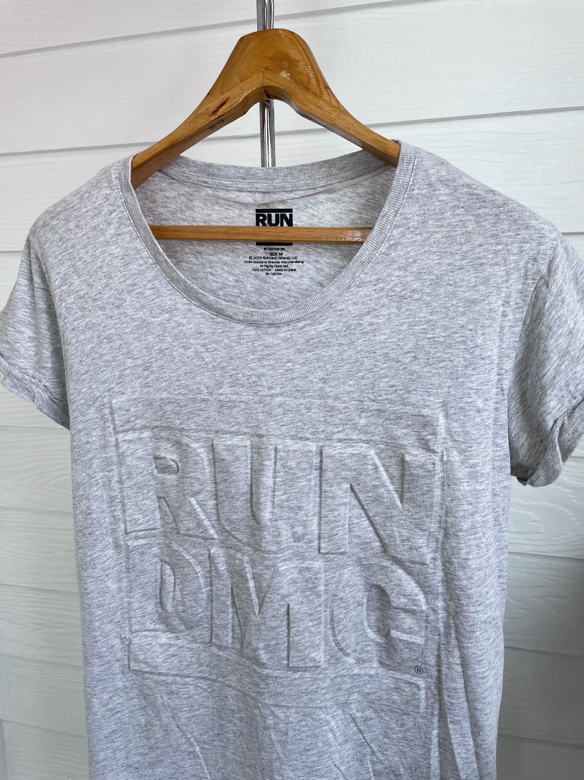 Band Tees × Cotton On × RUN DMC VINTAGE 2015 RUN DMC T-SHIRT Size L / US 10 / IT 46 - 2 Thumbnail