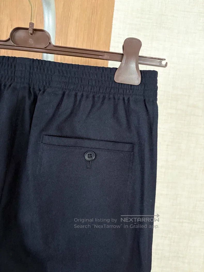 Hermes Autumn and Winter Cashmere Drawstring Casual Pants