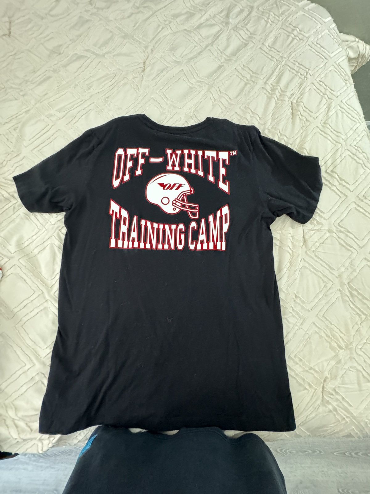 Off White Black Pre Owned Off White Training Camp T Shirt Men s XXL Grailed