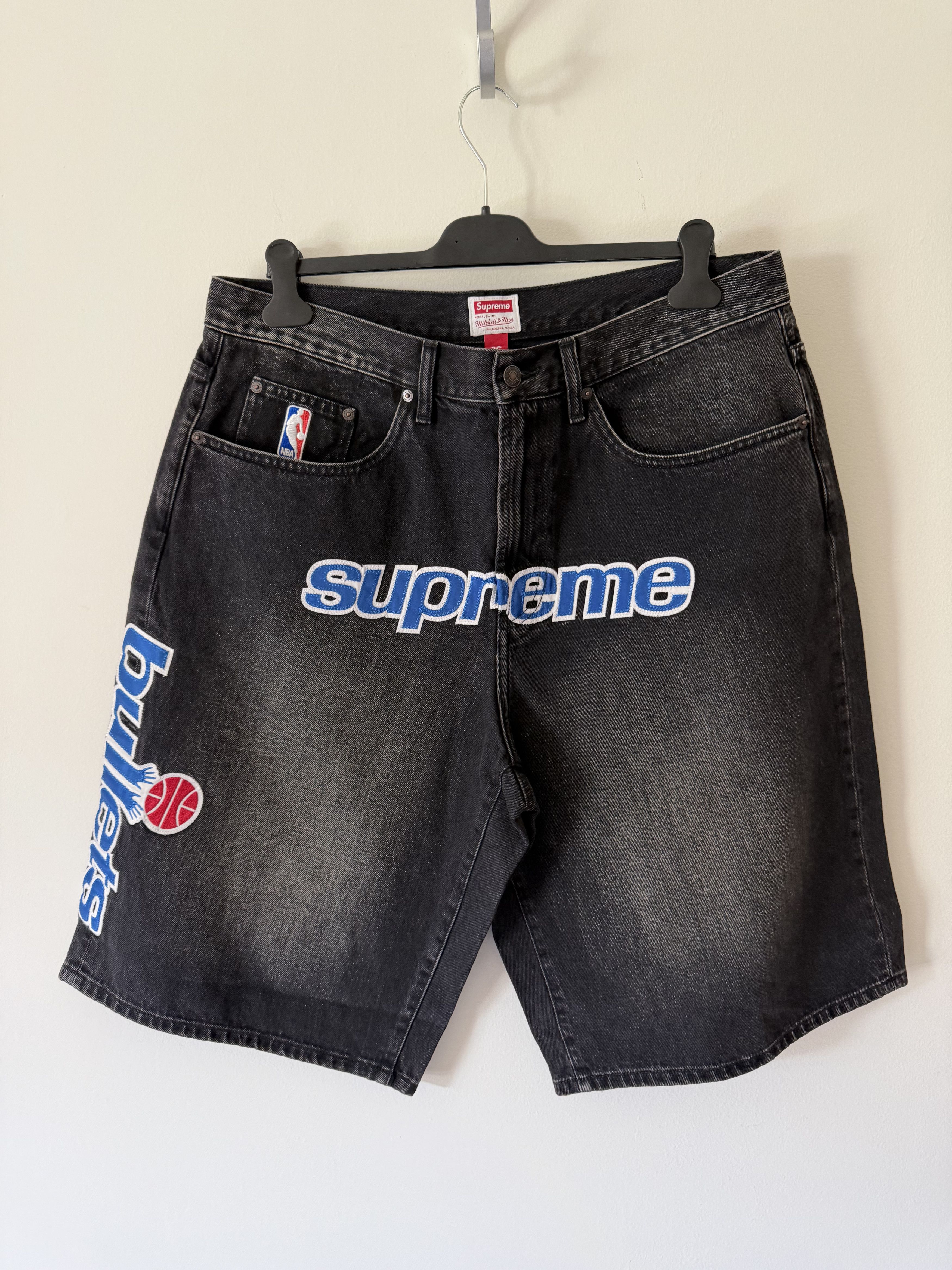 Burberry × Supreme Supreme x Burberry Denim Shorts Washed Blue