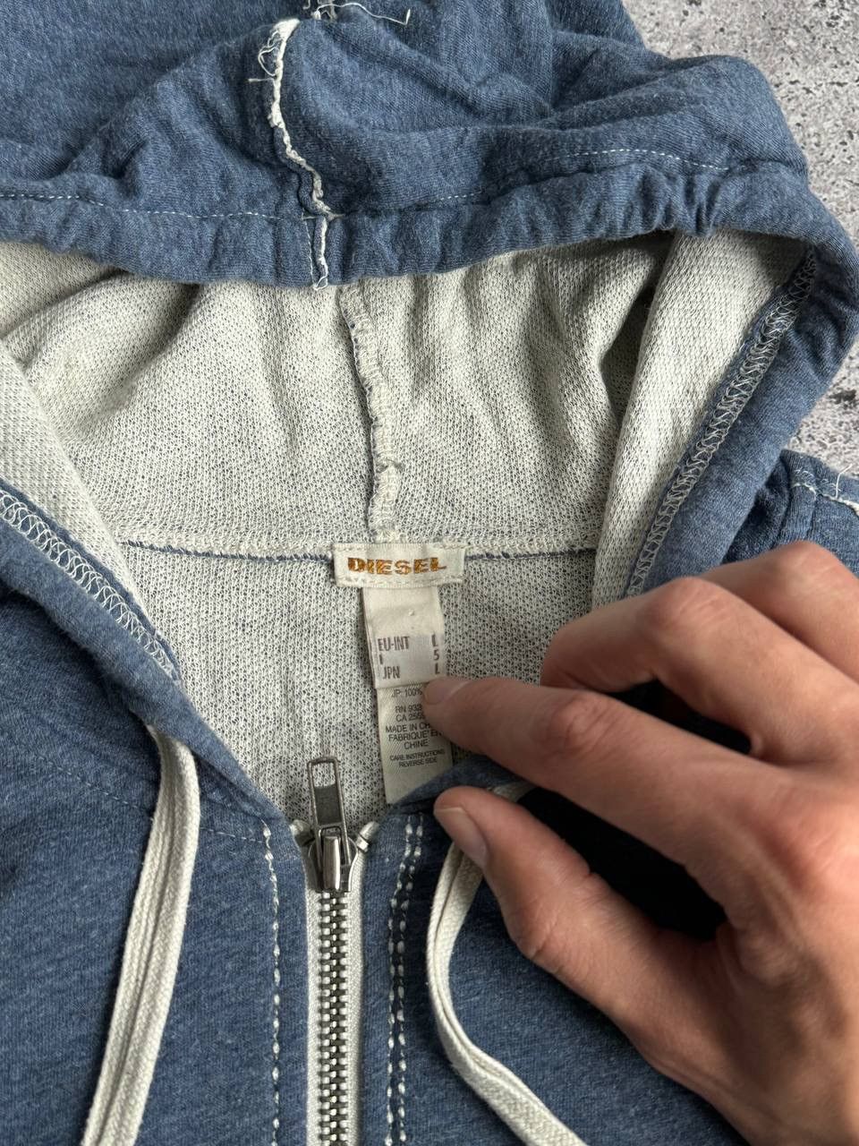 Diesel Vintage Diesel Y2K Avant Garde cotton zip hoodie Size US L / EU 52-54 / 3 - 10 Thumbnail